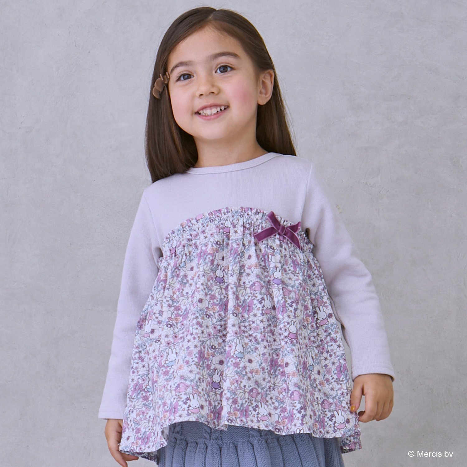 【miffy】花柄ドッキングチュニック