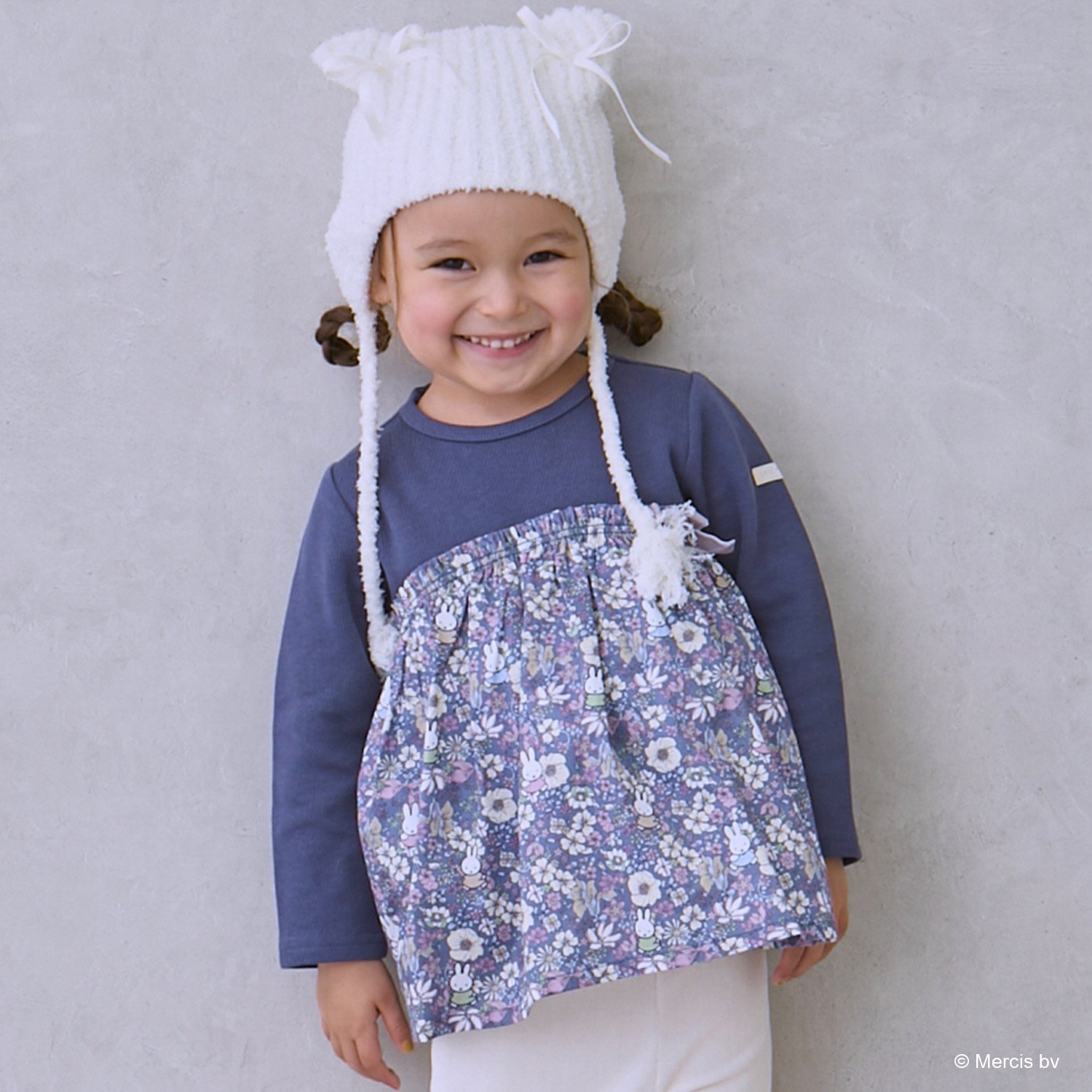 【miffy】花柄ドッキングチュニック