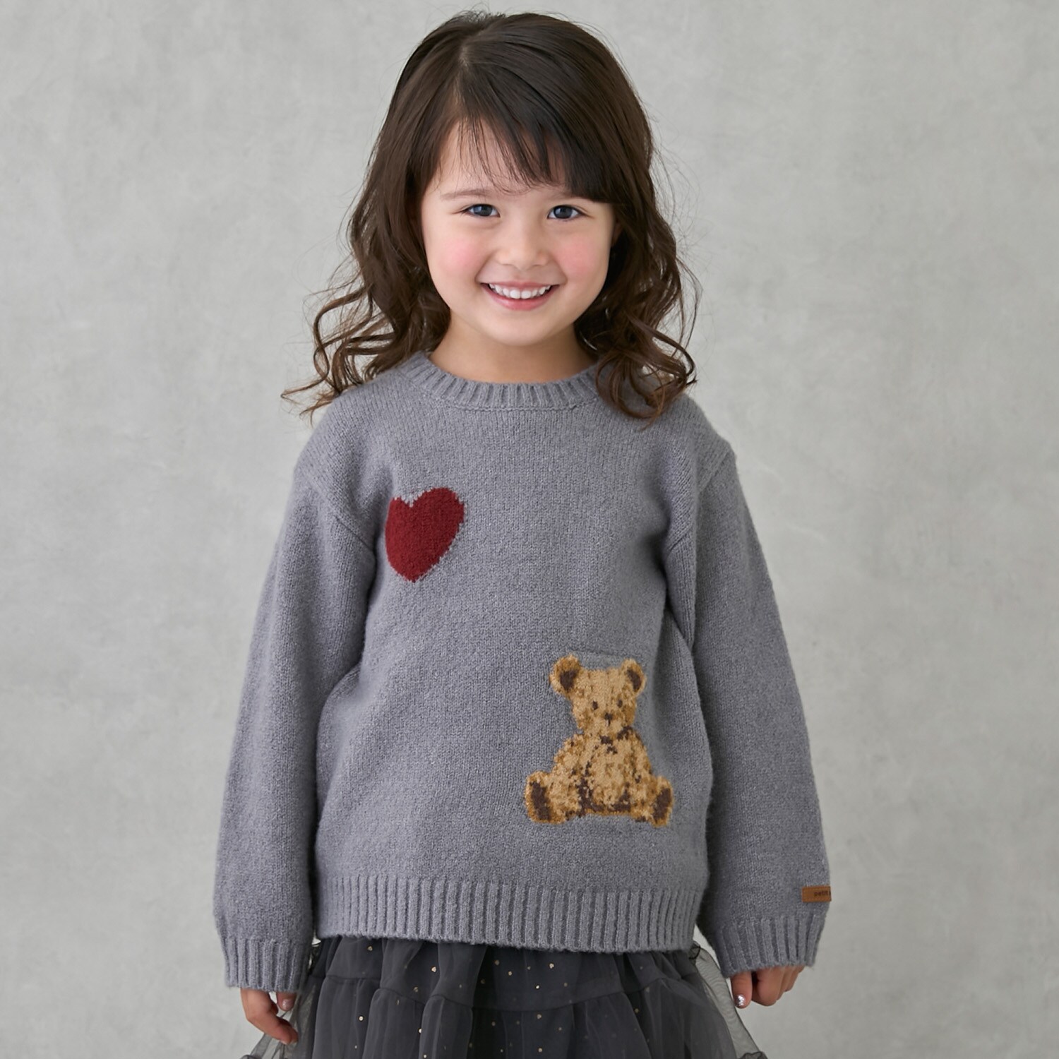【フワもちっと】くまニットプルオーバー