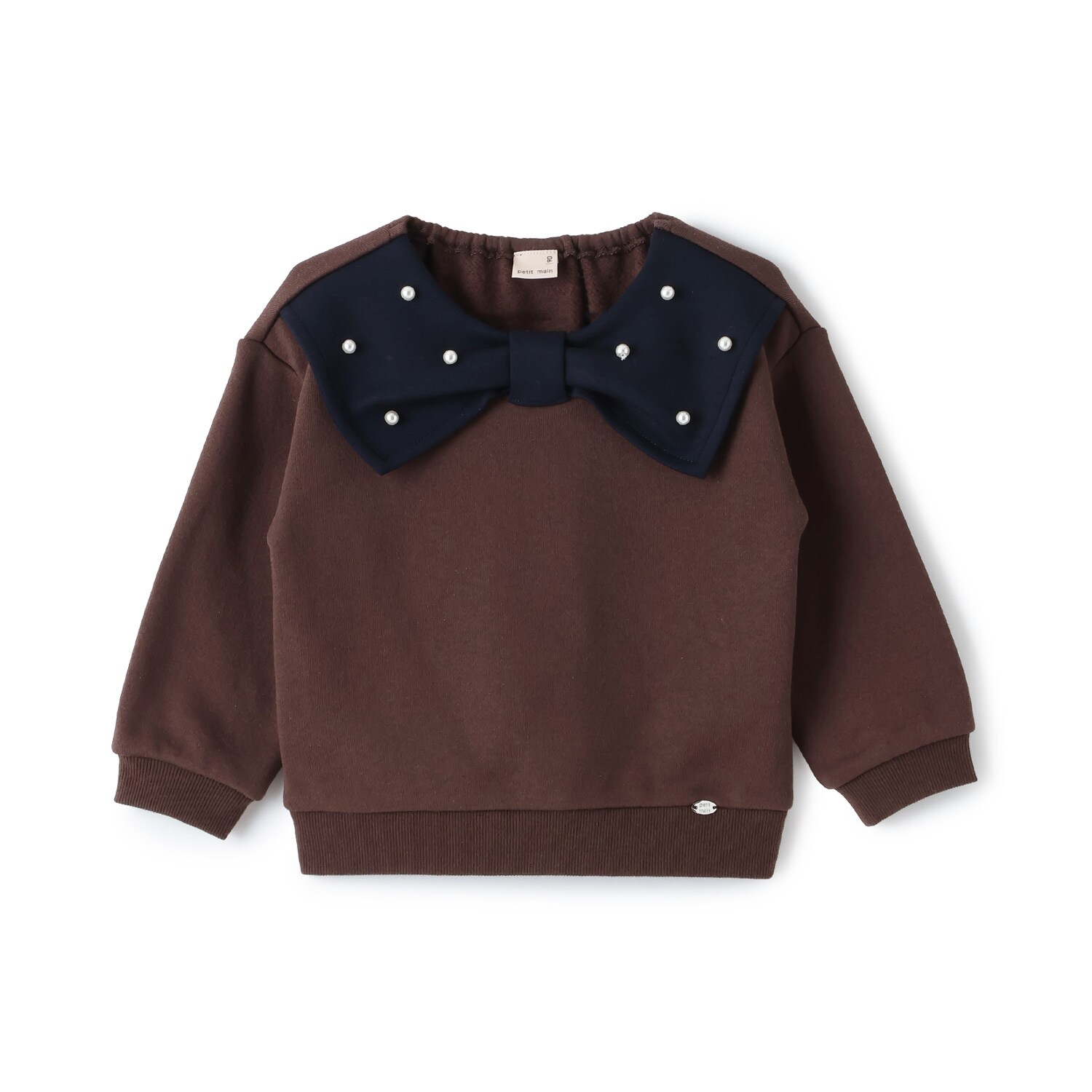 【裏起毛/リンク】リボン衿トレーナー