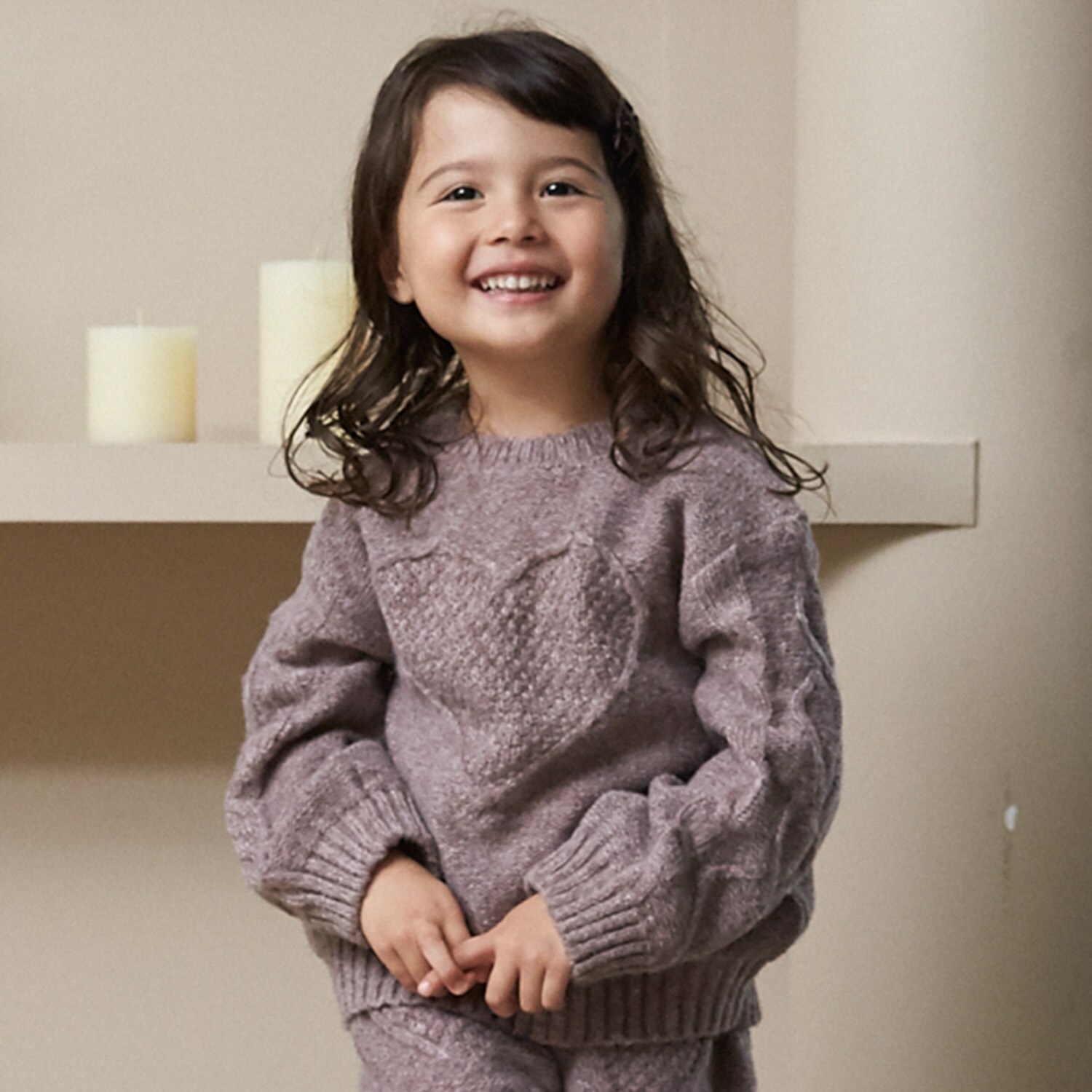 【リンク】ハートケーブルニット