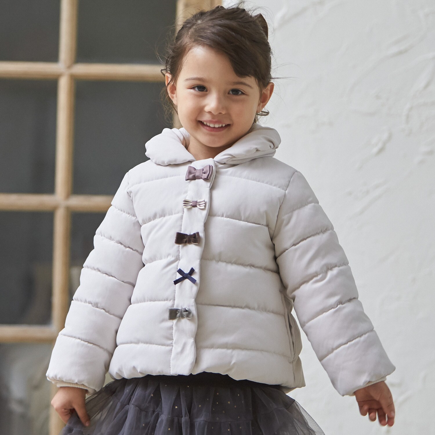 【洗える】中綿リボンジャケット