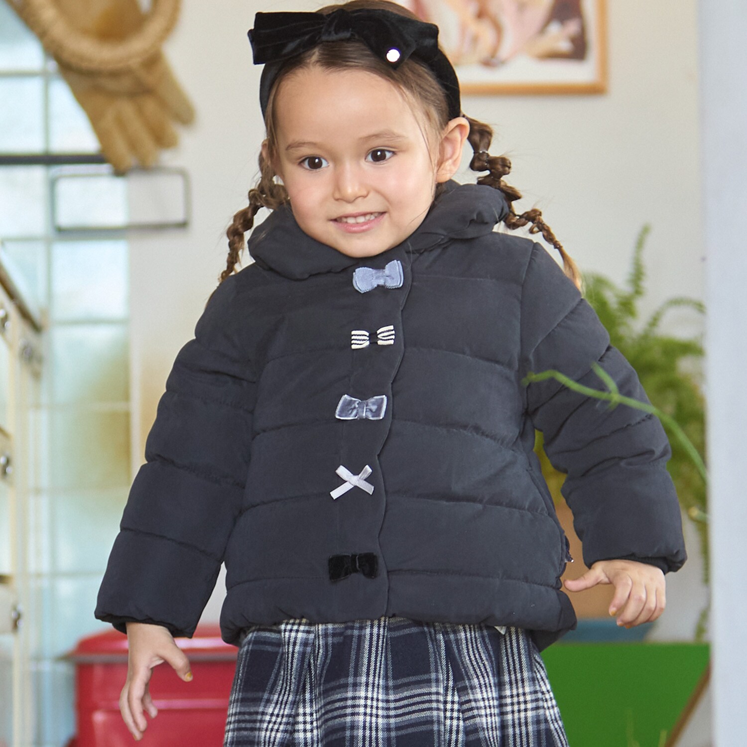 【洗える】中綿リボンジャケット