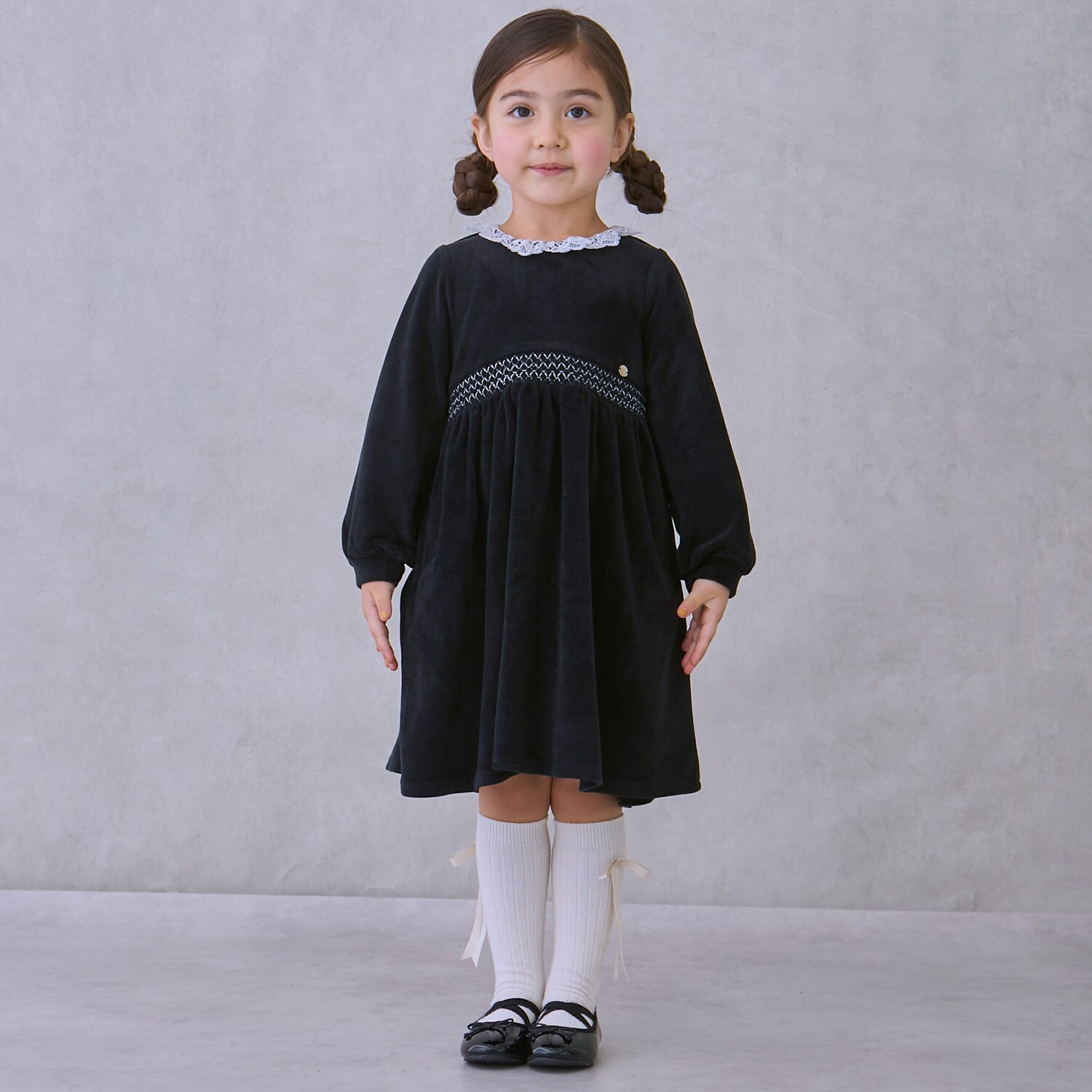 ベロアレースワンピース