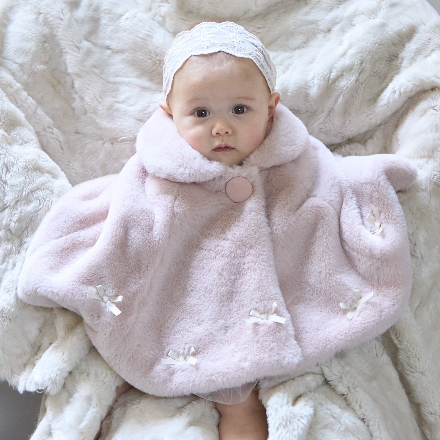 2WAY衿リボンファーケープ