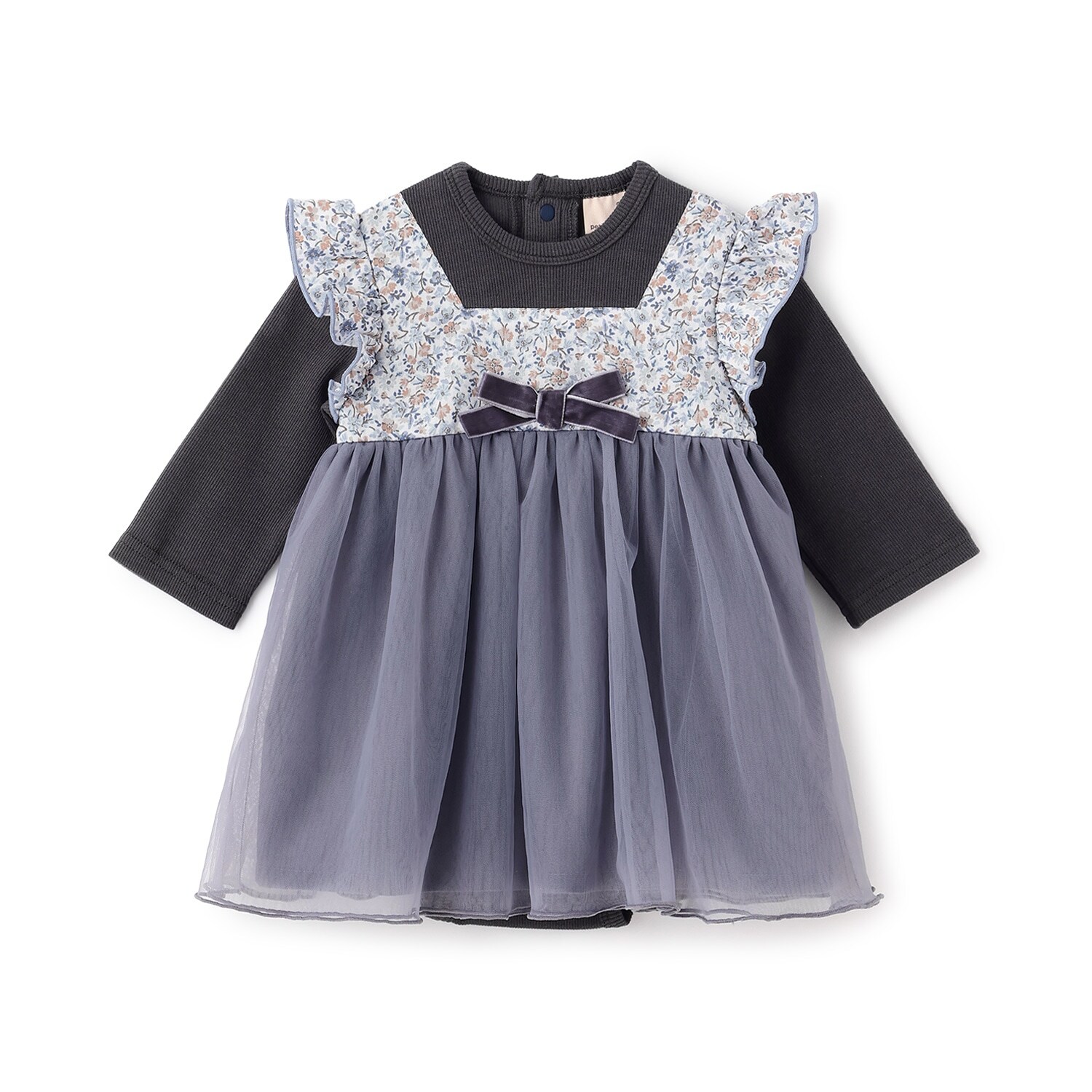 お花チュールドッキングOPロンパース