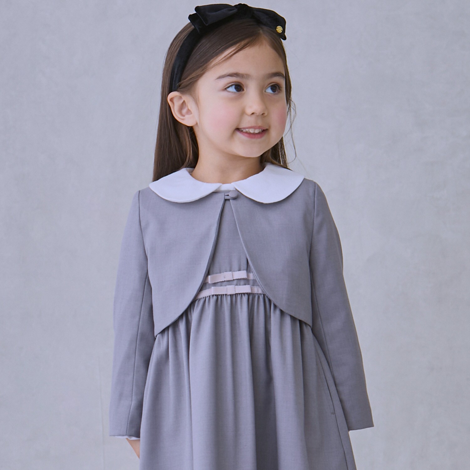 【セミフォーマル】ノーカラーボレロ