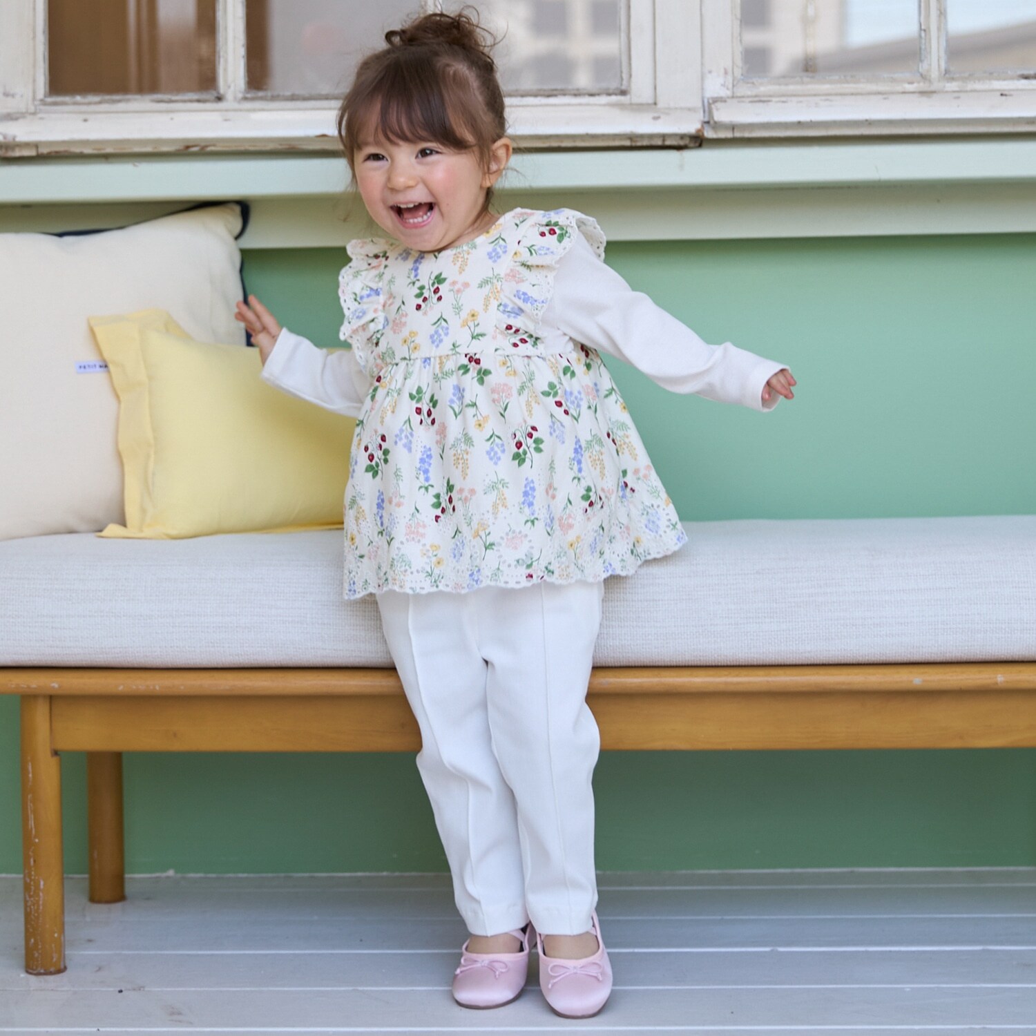 【スマイル/防汚】ゆったりパンツ