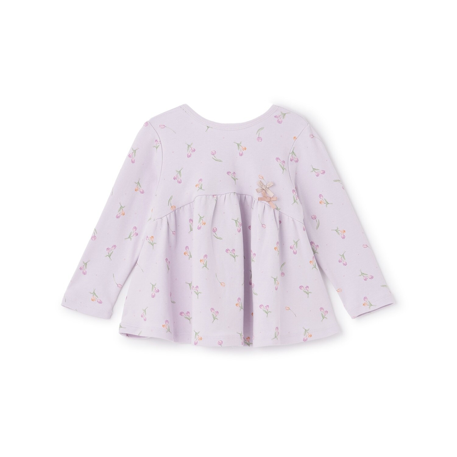 【オーガニック】ペプラム長袖Tシャツ