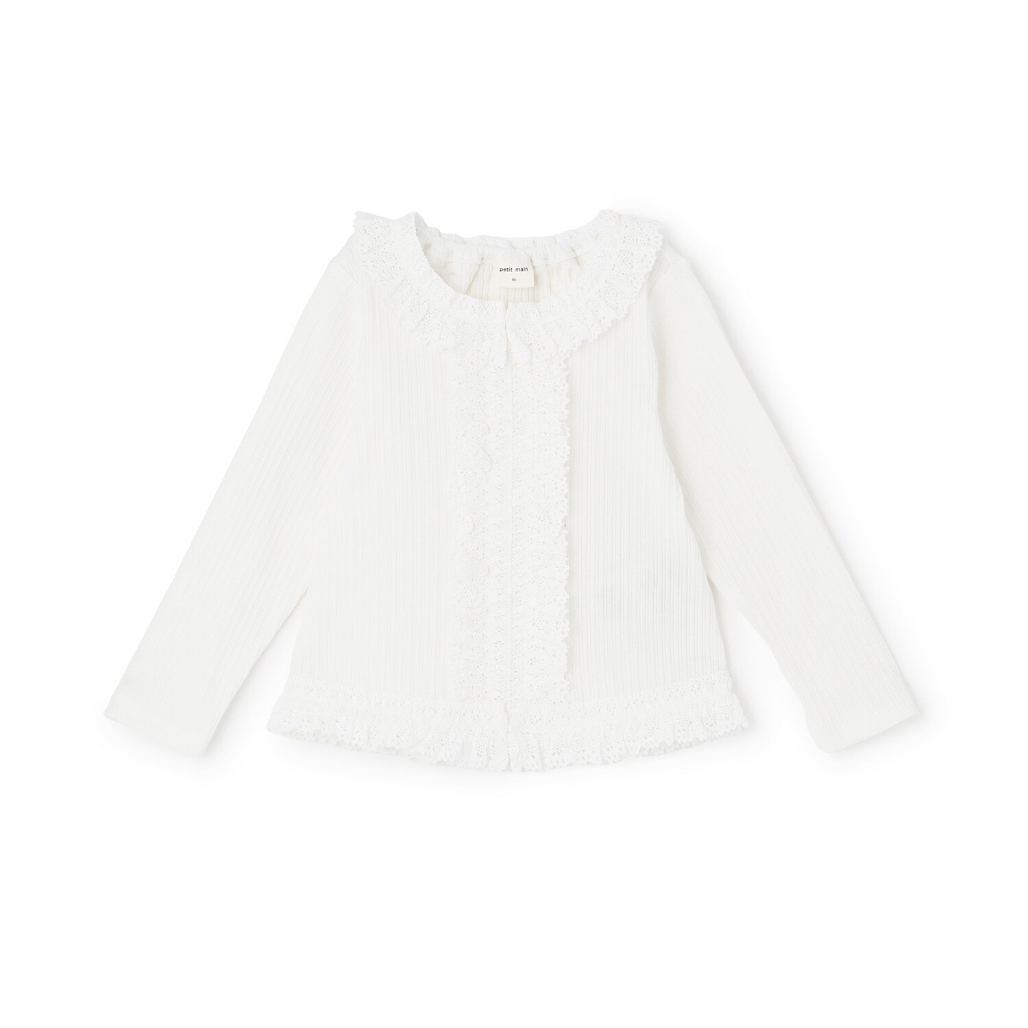 【リンク】レースフリルテレコ長袖Tシャツ