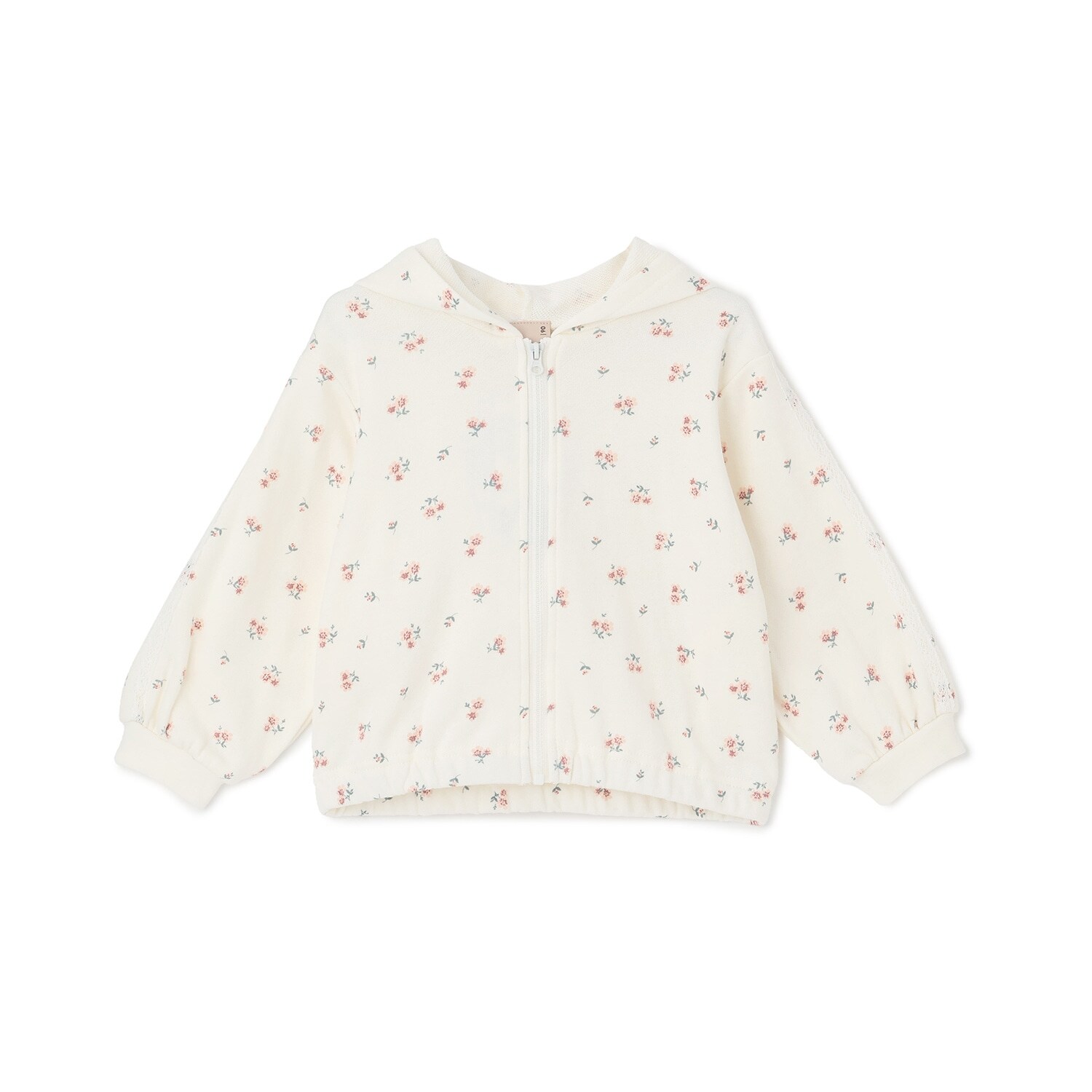 【リンク/防花粉】花柄ジップパーカー