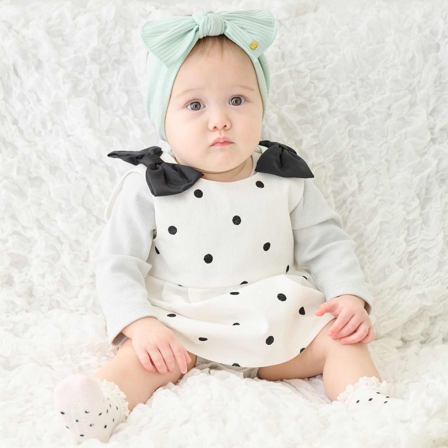 【リンク】ドット・花柄OPセットアップ