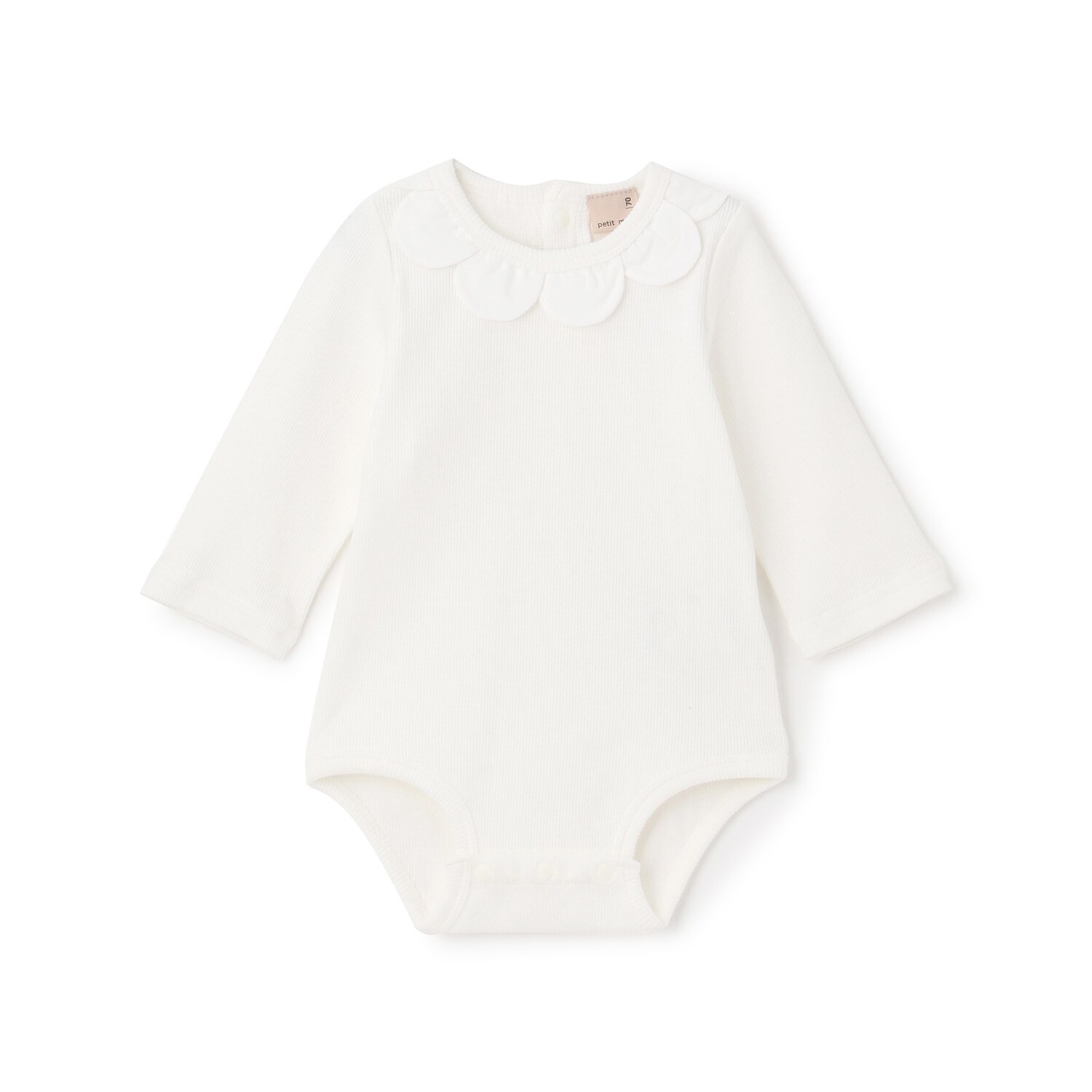 スカラップ衿ロンパース