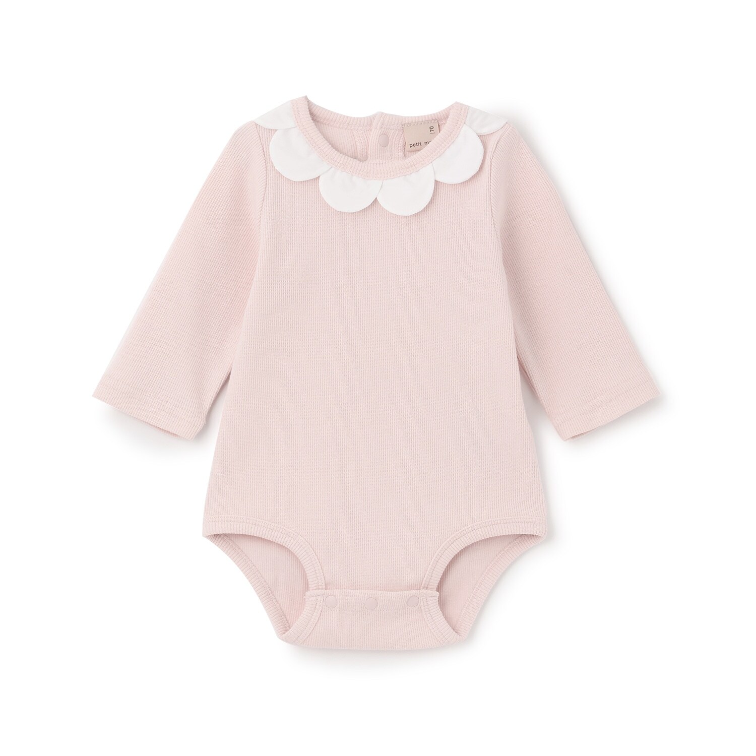 スカラップ衿ロンパース