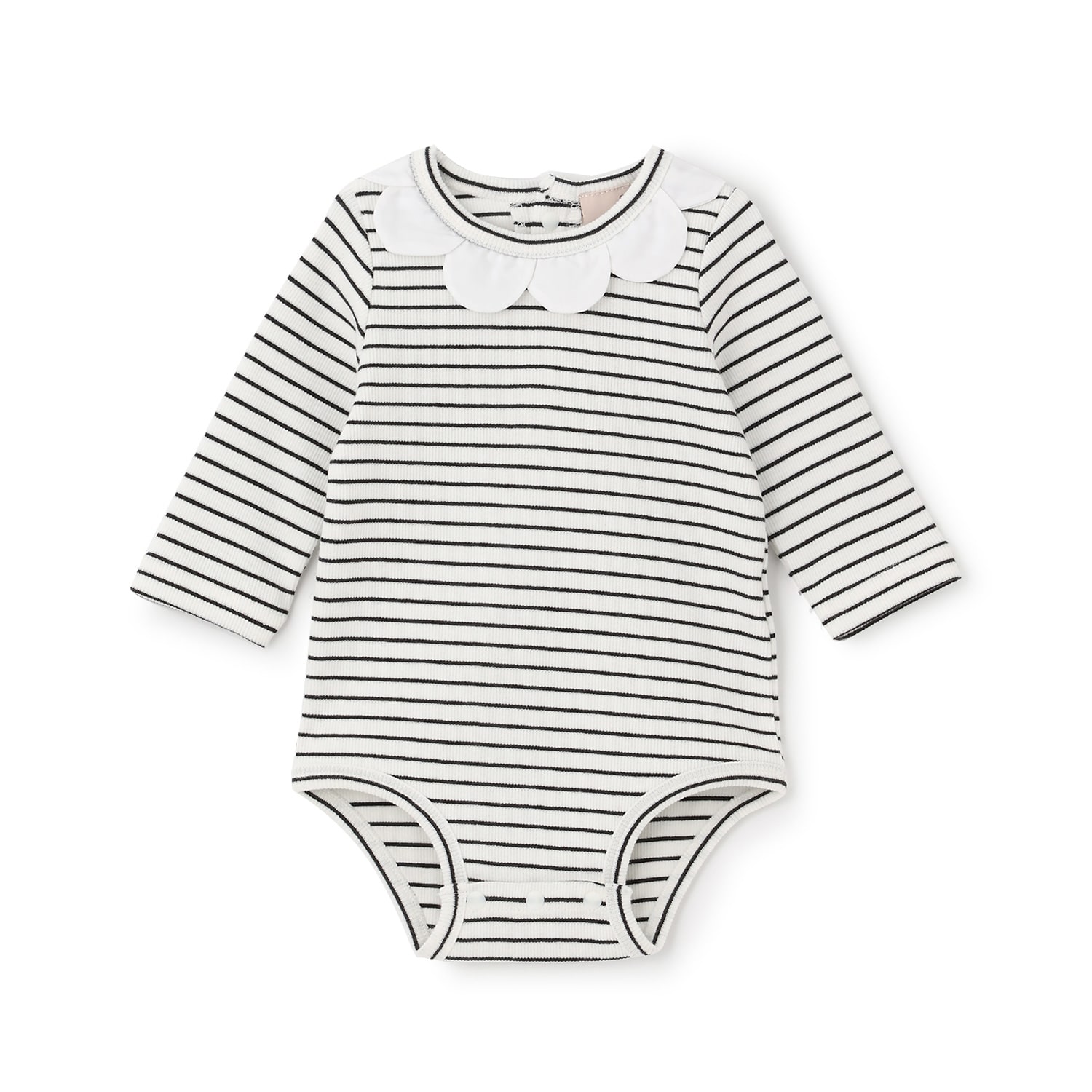 スカラップ衿ロンパース