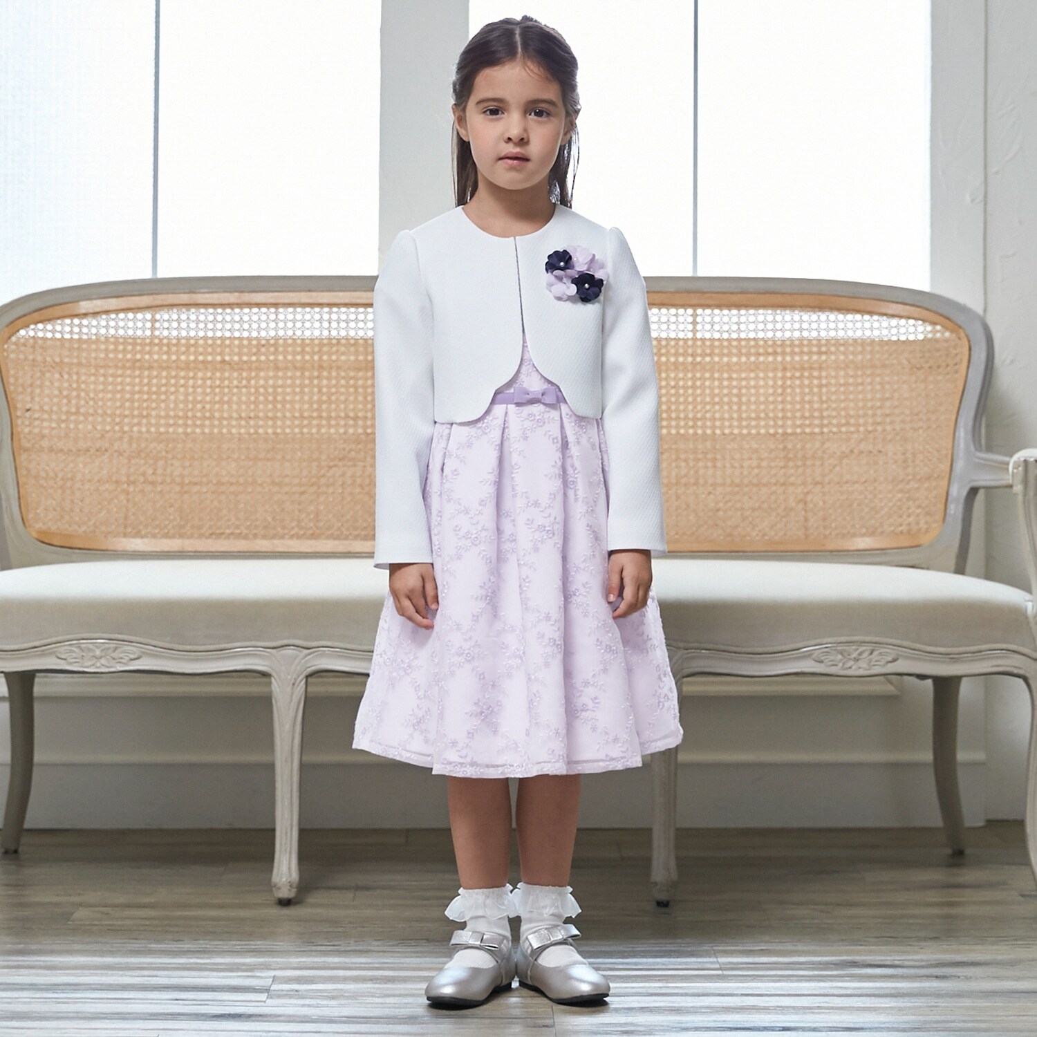 【フォーマル】レースOP+ノーカラーJKセット