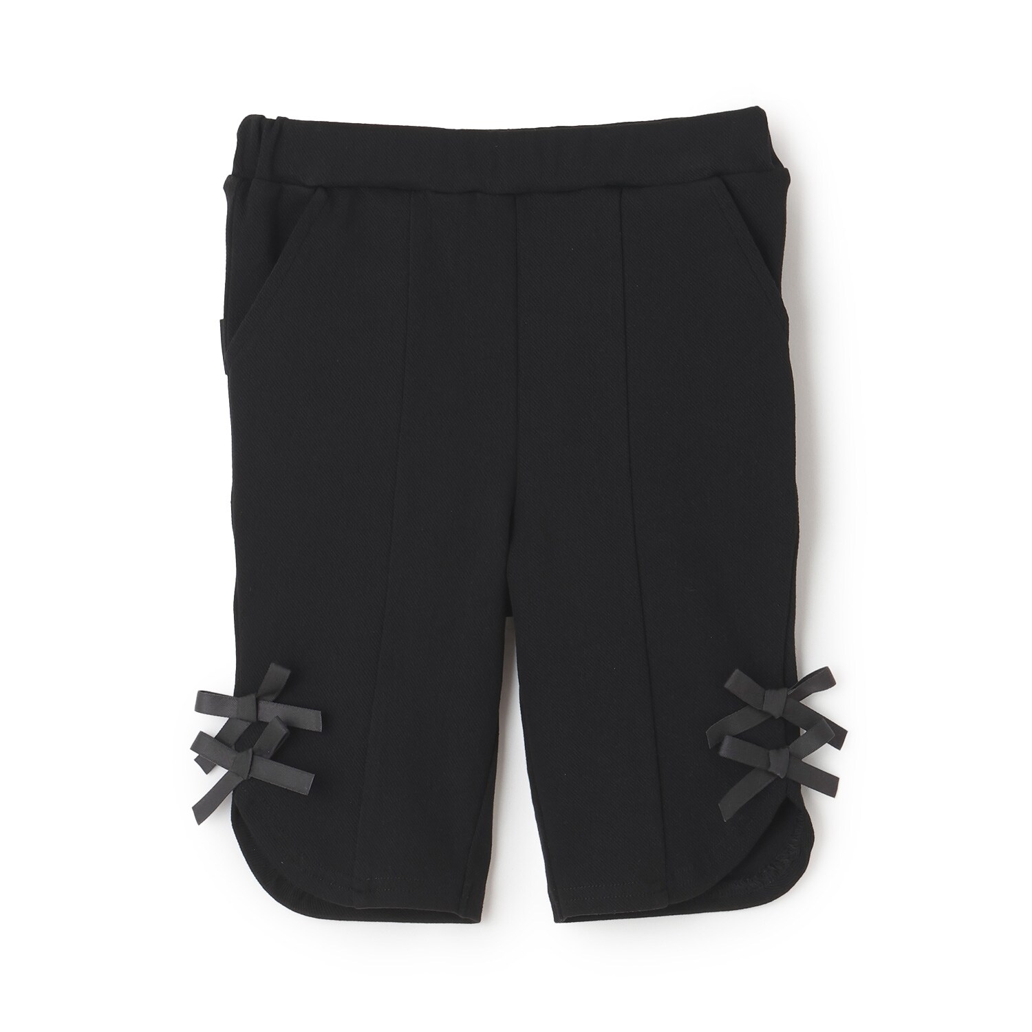 【防汚加工/スマイル】7分リボンパンツ