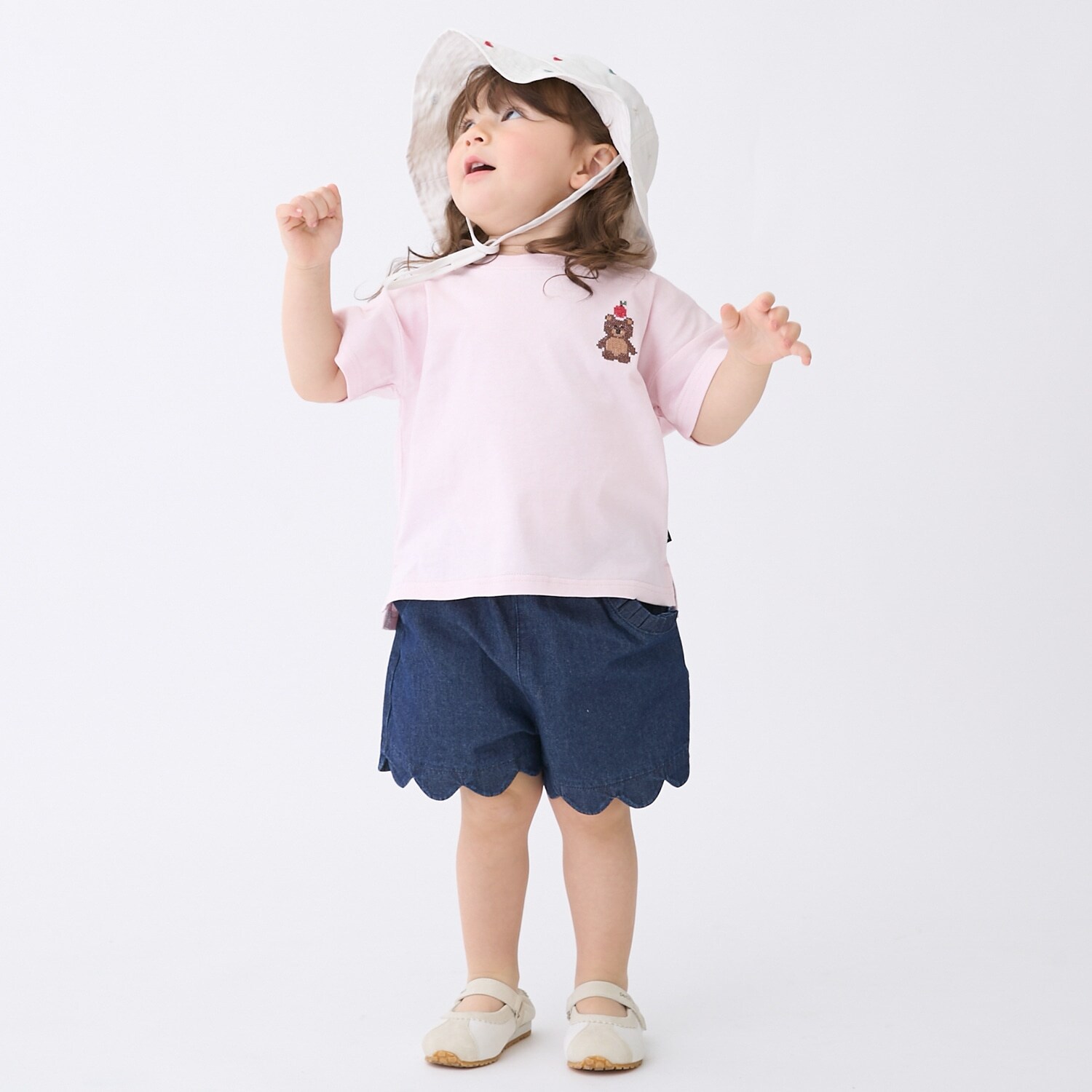 【防汚加工】スカラップショートパンツ