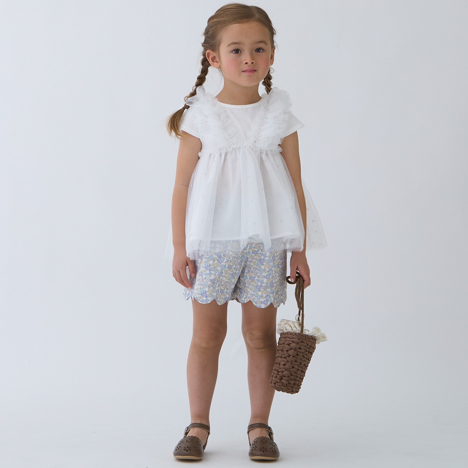 【防汚加工】スカラップショートパンツ