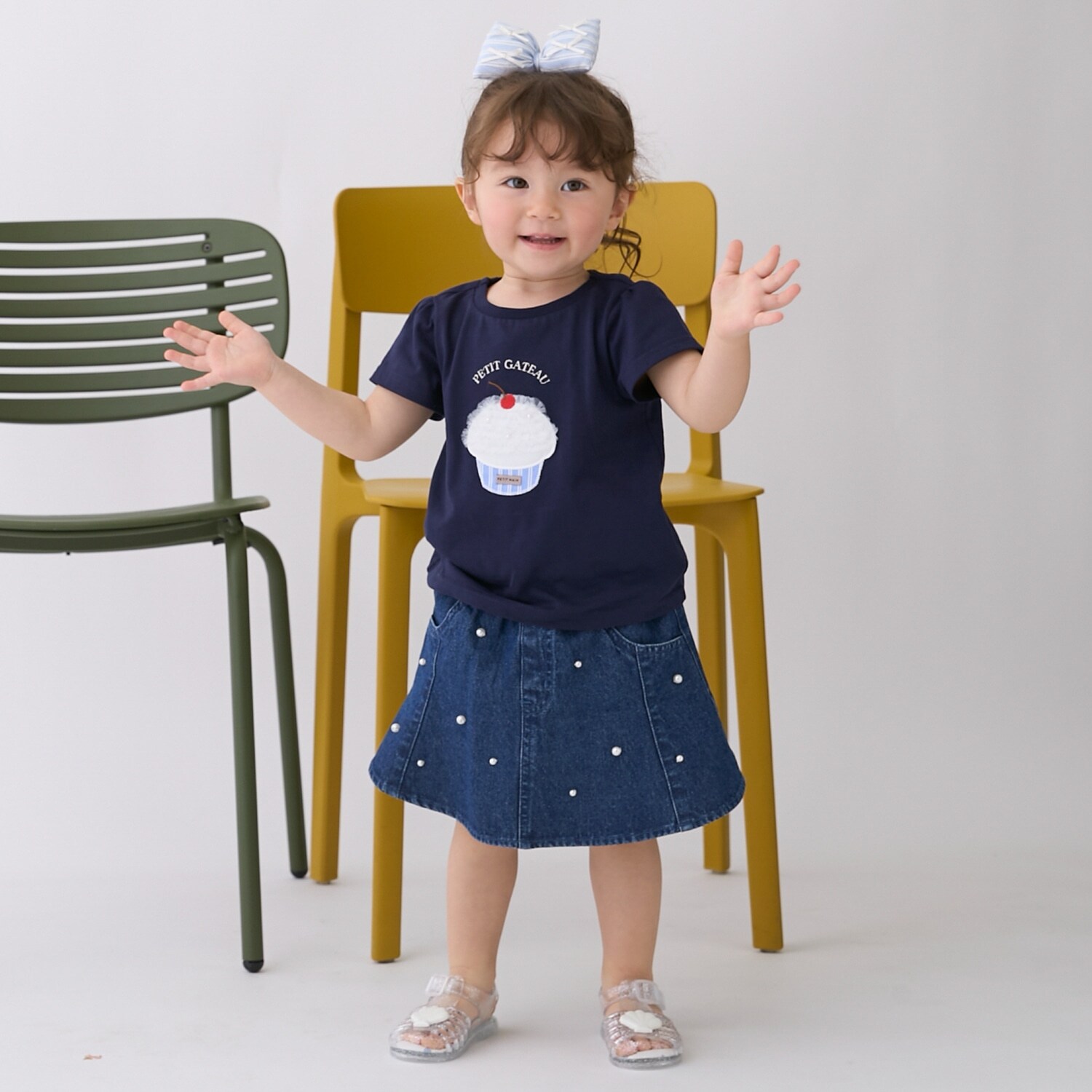 パールデニムフレアスカパン