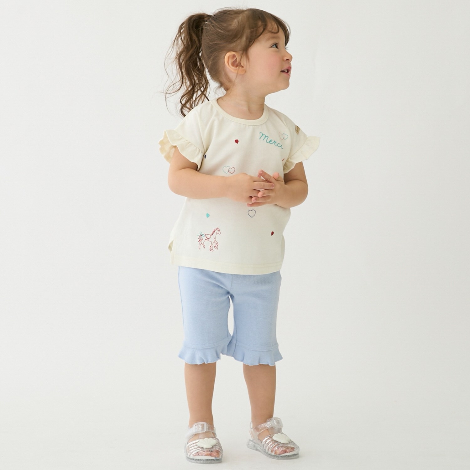 7分丈フリルフライスパンツ