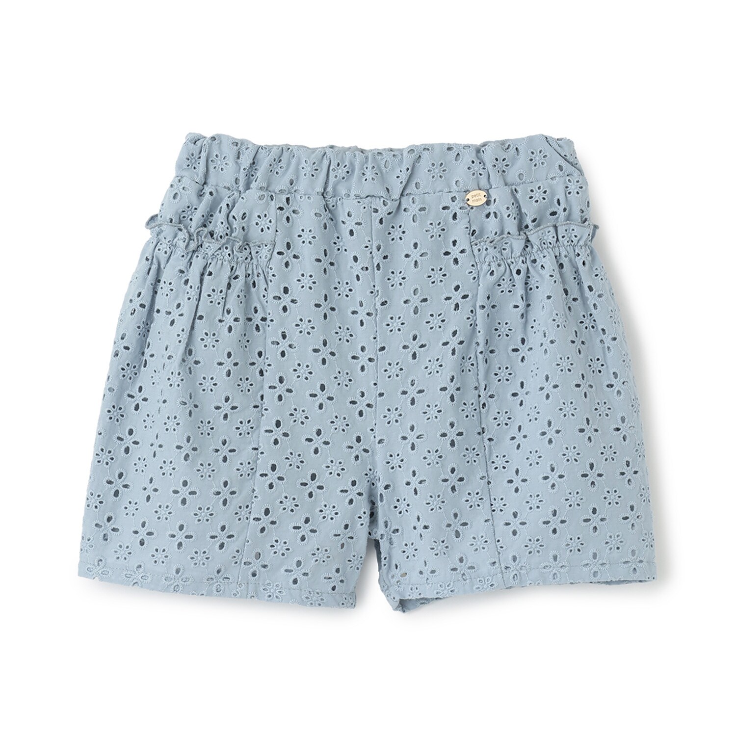 サイドギャザーレースショートパンツ