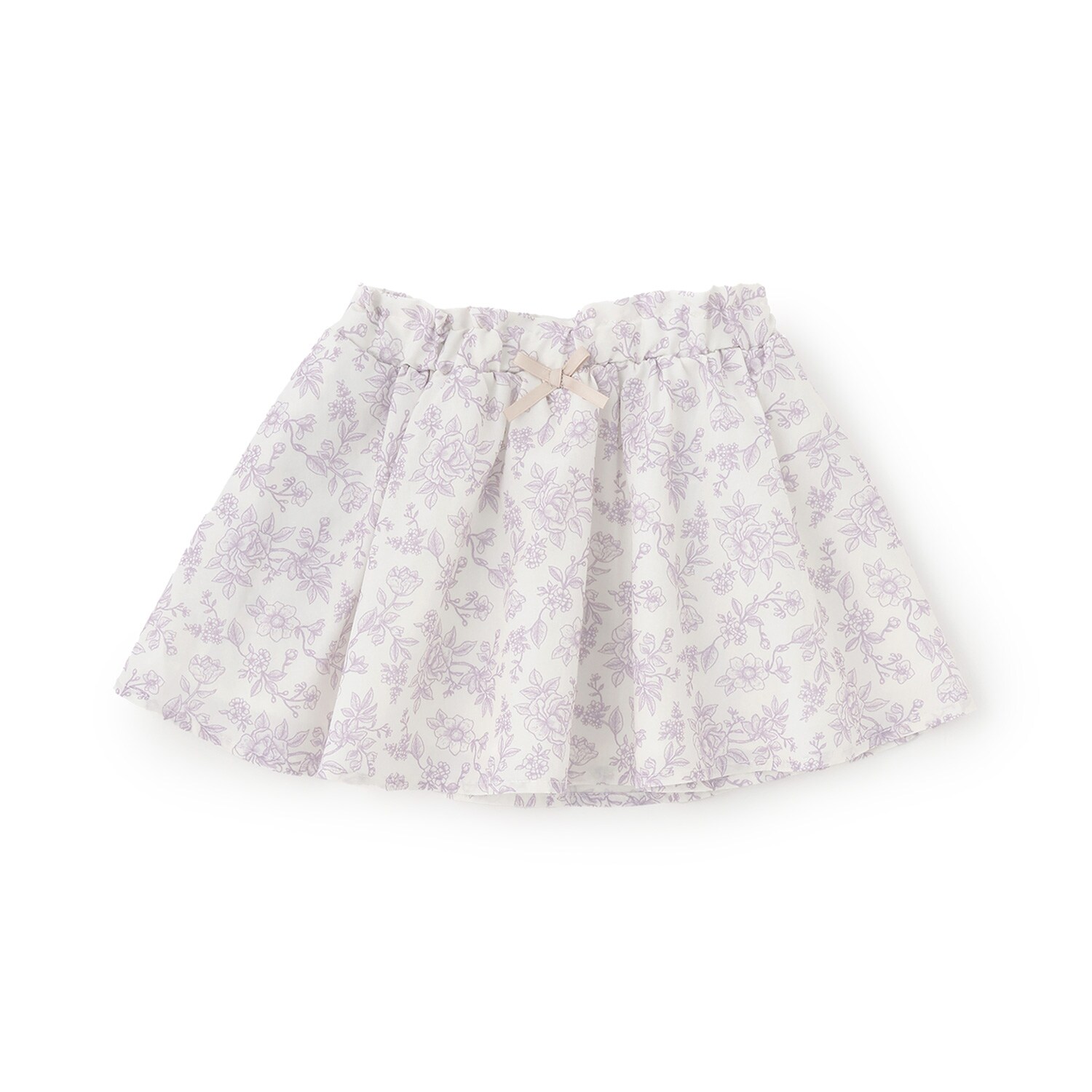 花プリントギャザースカート