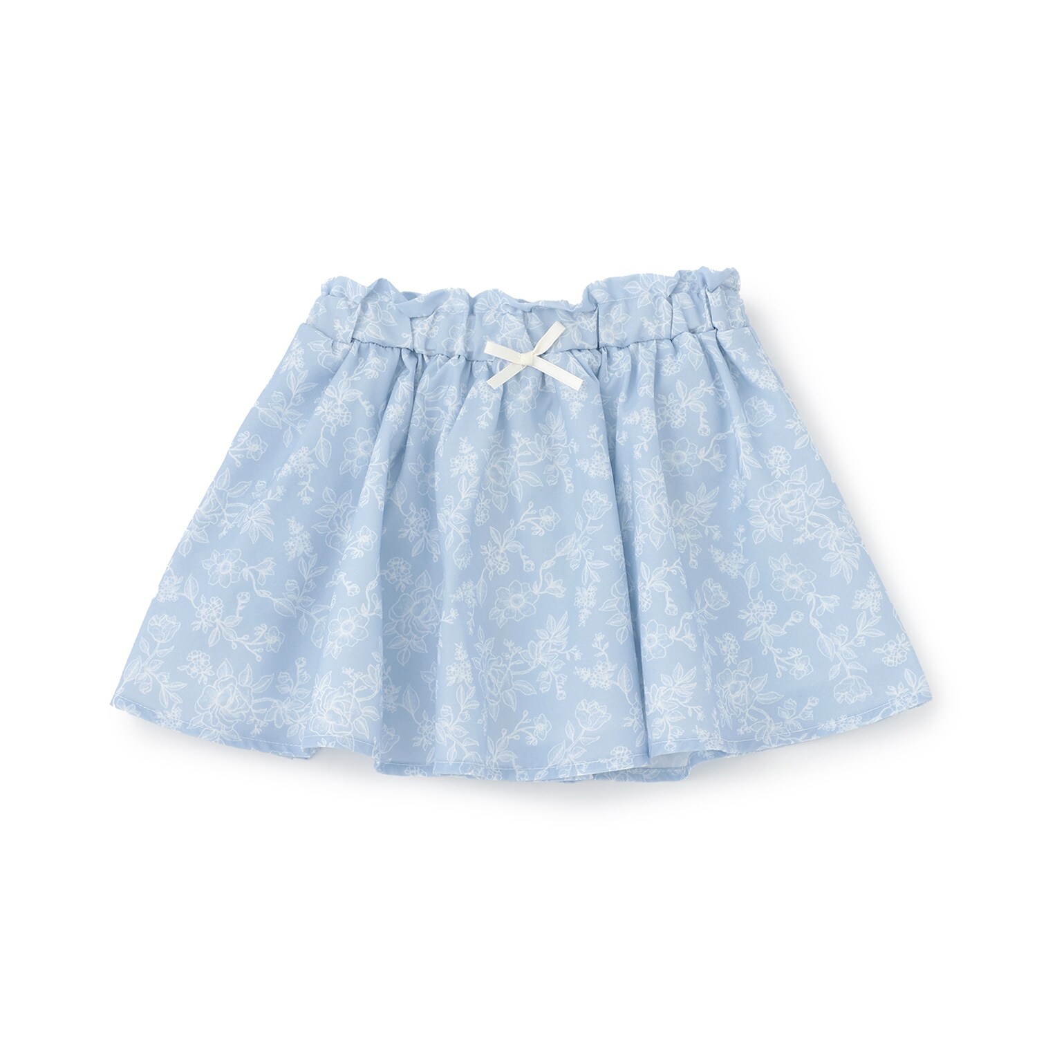 花プリントギャザースカート