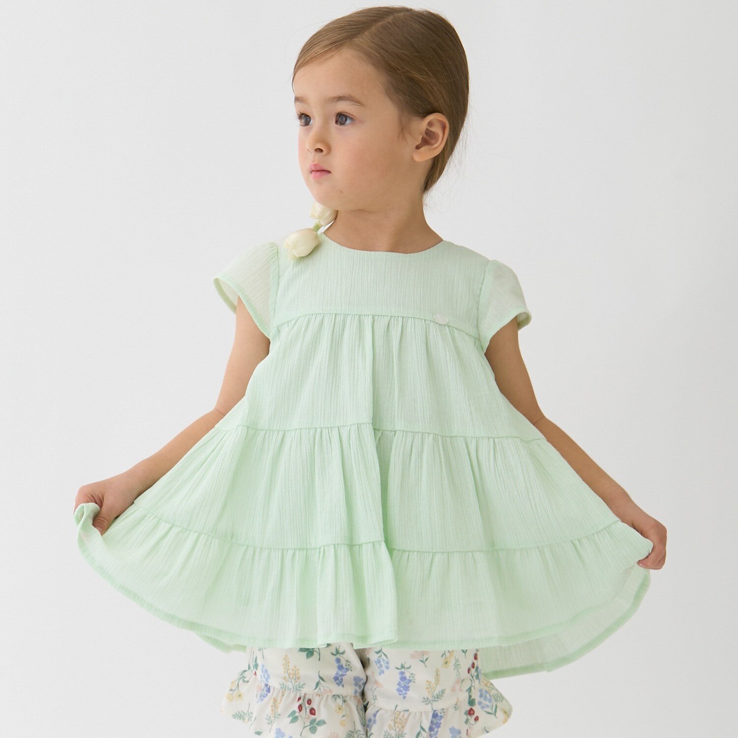 【スマイル/冷感/リンク】楊柳チュニック