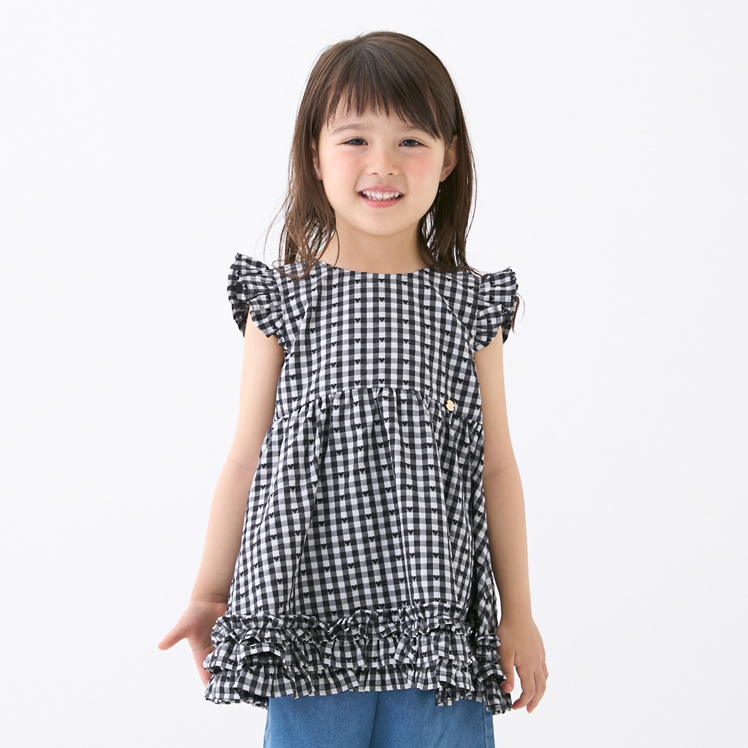 ハートギンガムチュニック