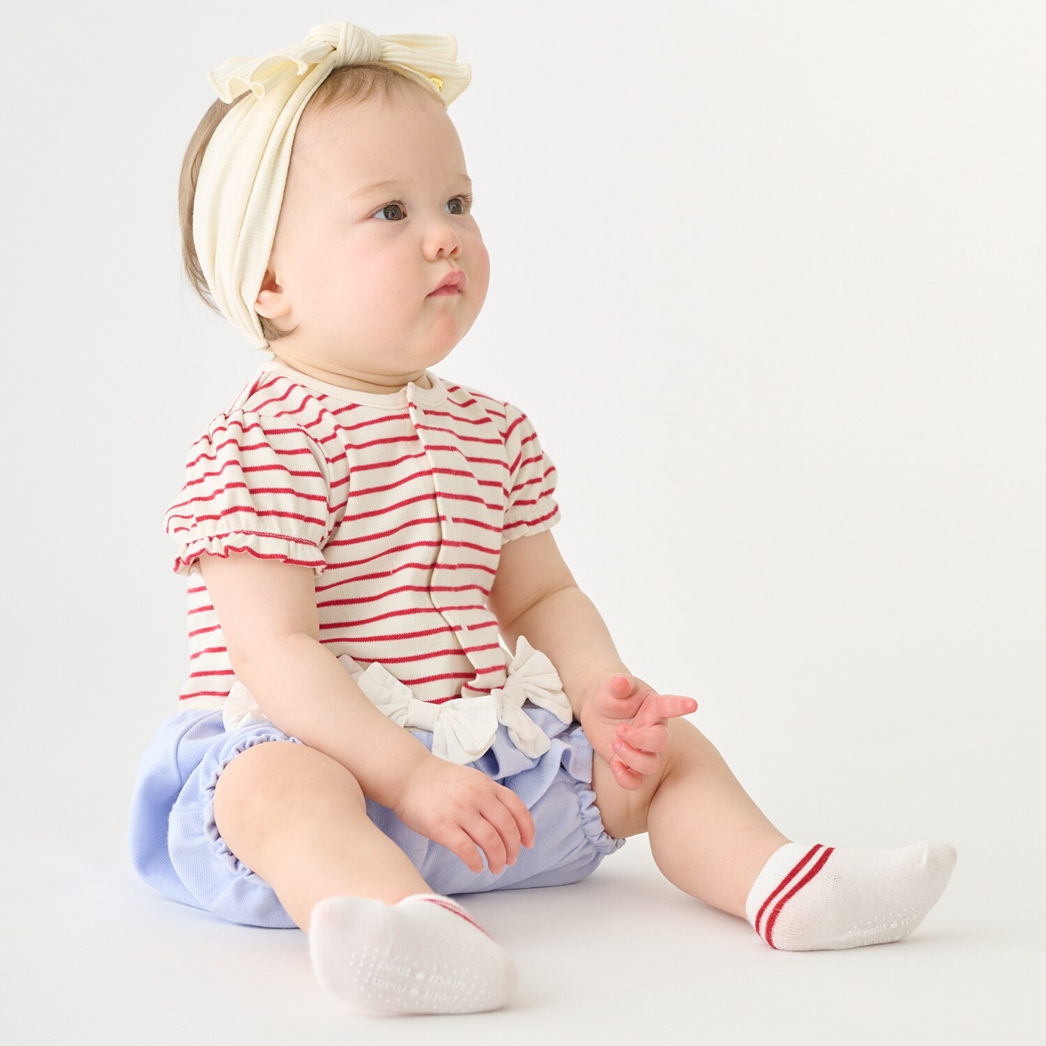 リボンつきボーダー切り替え2wayオール