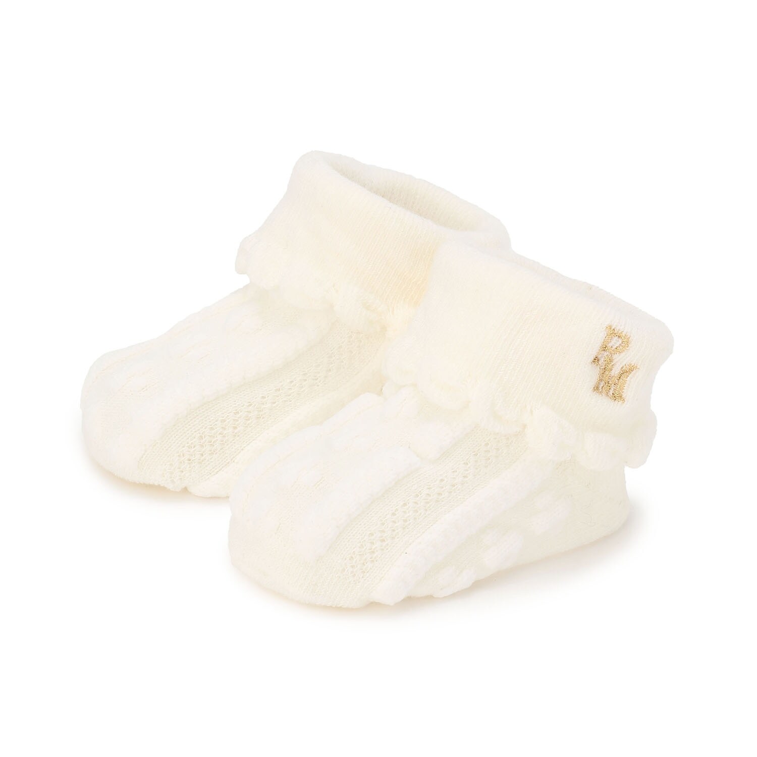 ラメ刺しゅうカップソックス