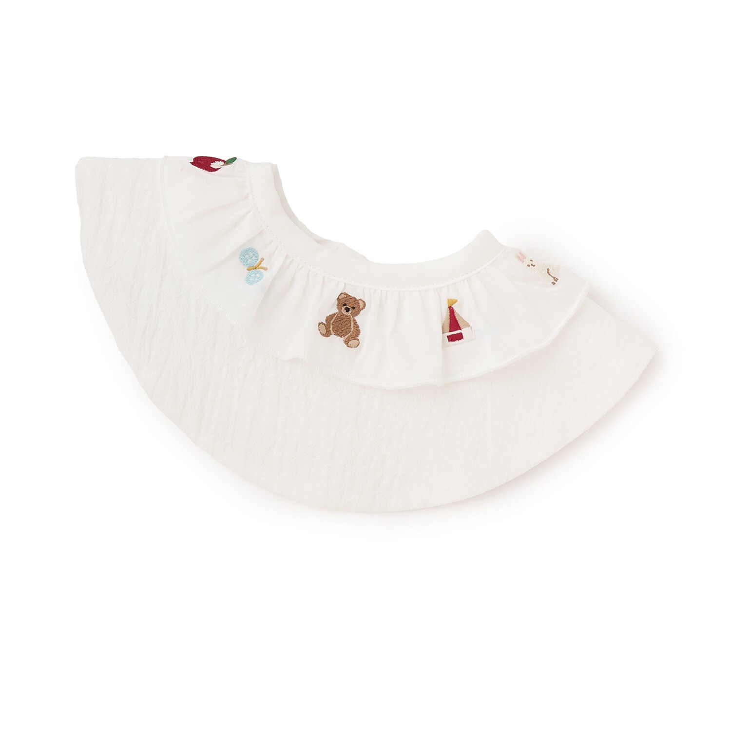 【防水】刺しゅうフリルスタイ