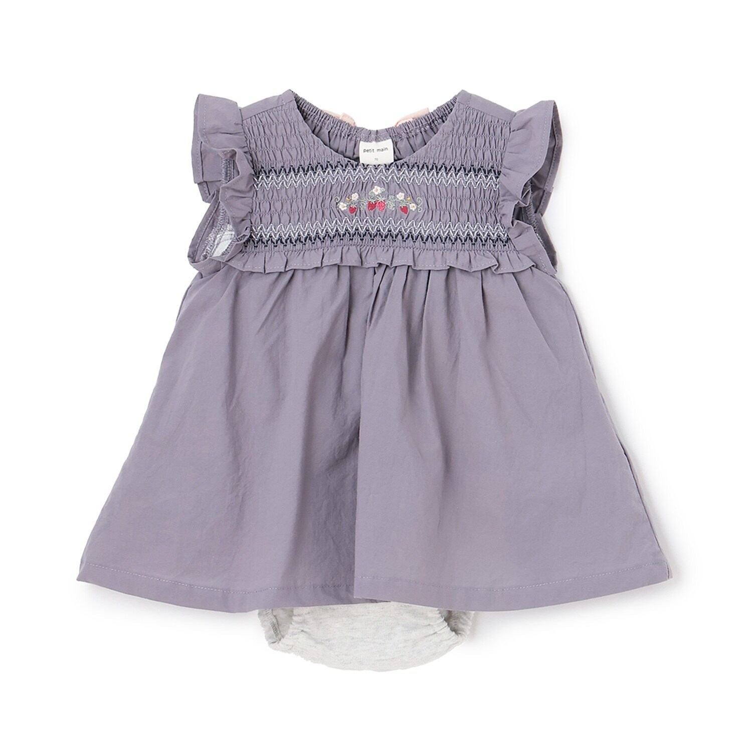 【リンク】いちご刺しゅうOPロンパース