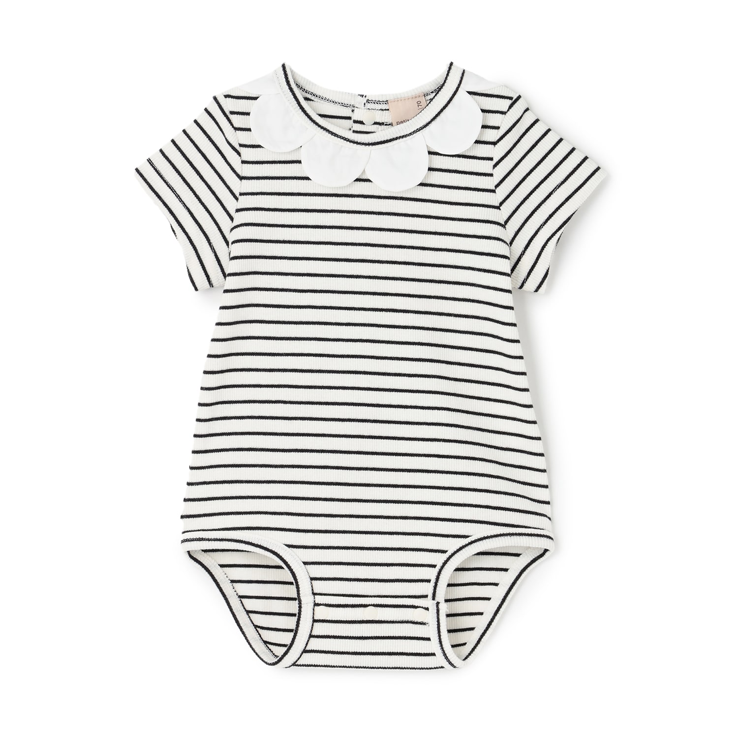 半袖スカラップロンパース