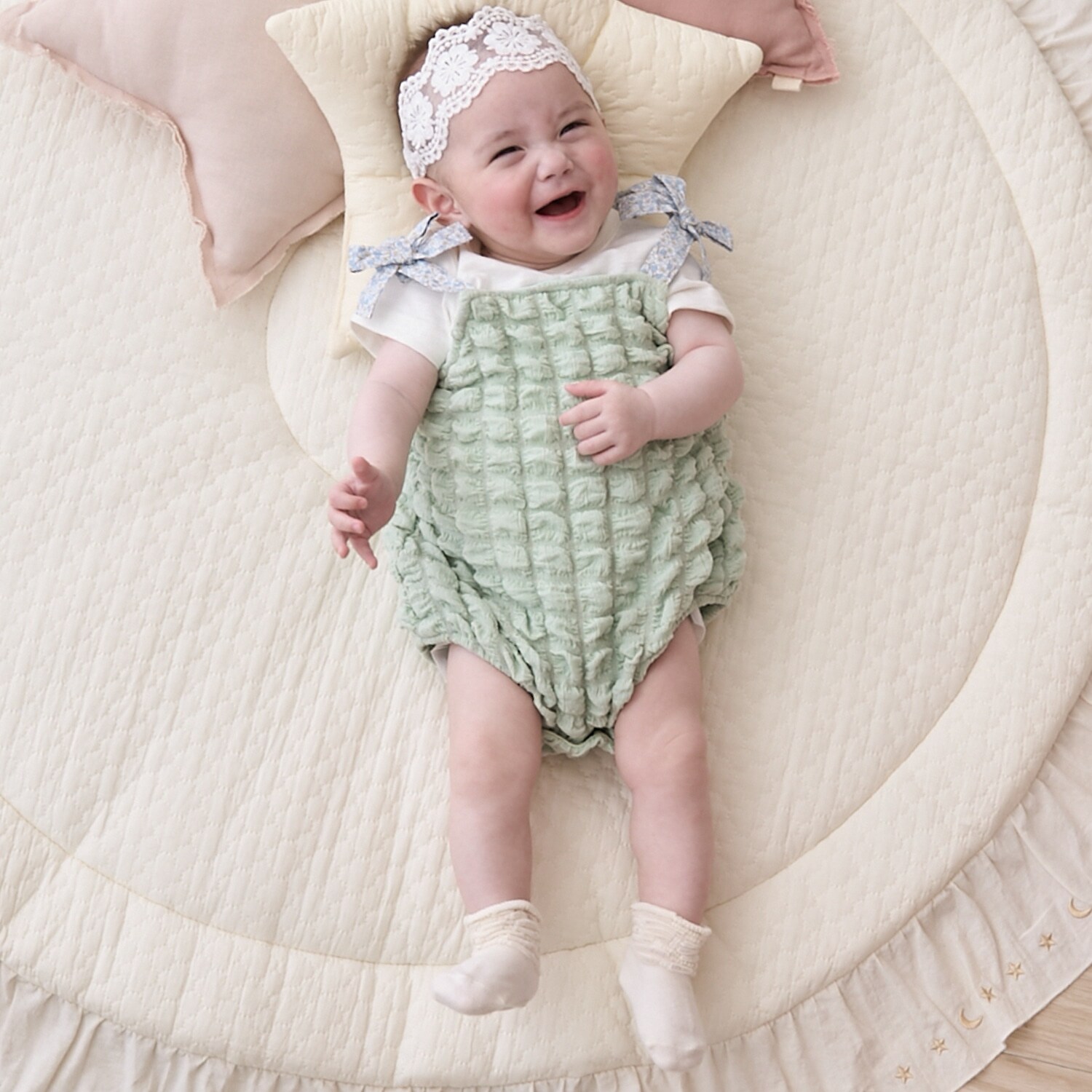 ぽこぽこサロペット