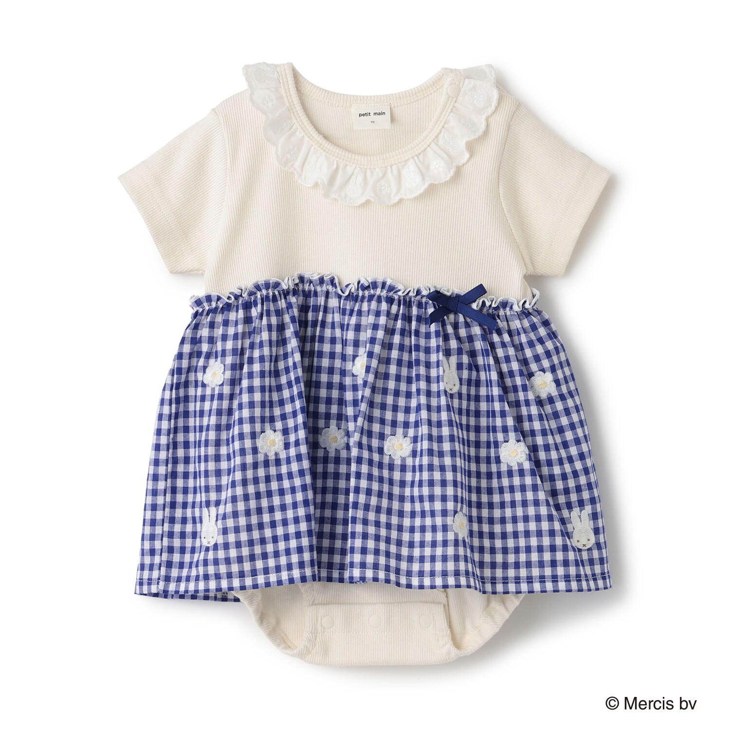 【miffy】お花刺しゅうロンパース