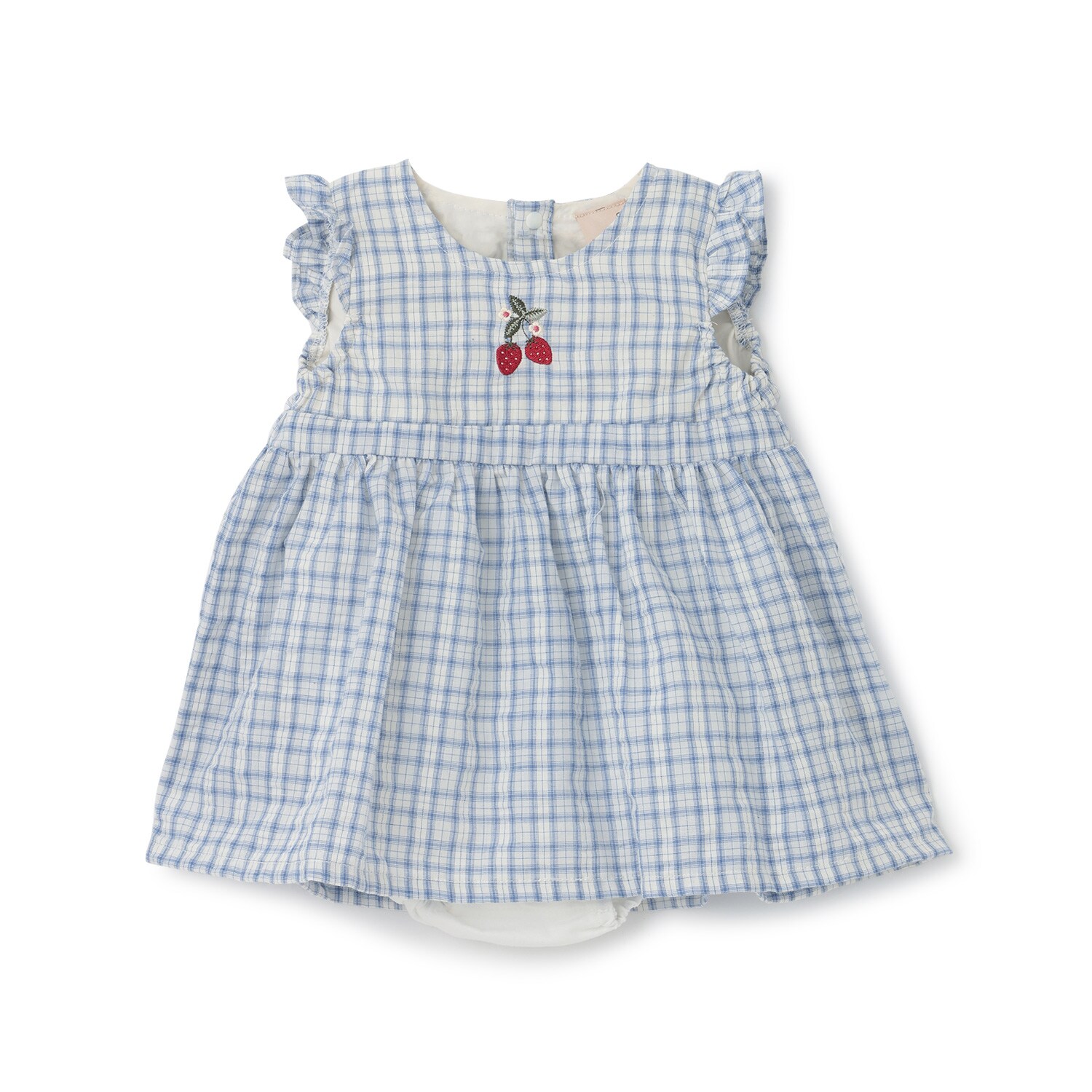 チェックOPロンパース/E