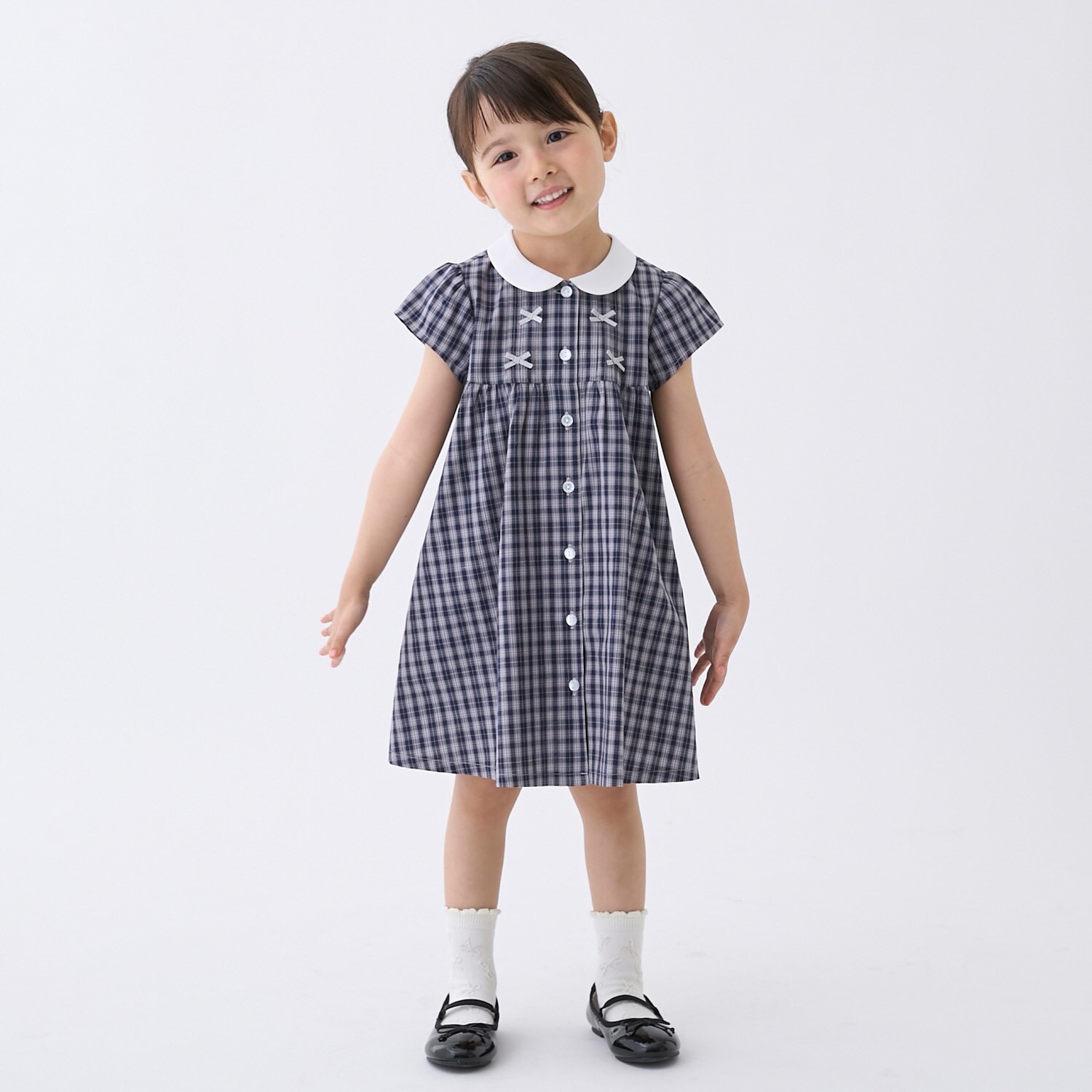 ちびリボンピンタックワンピース