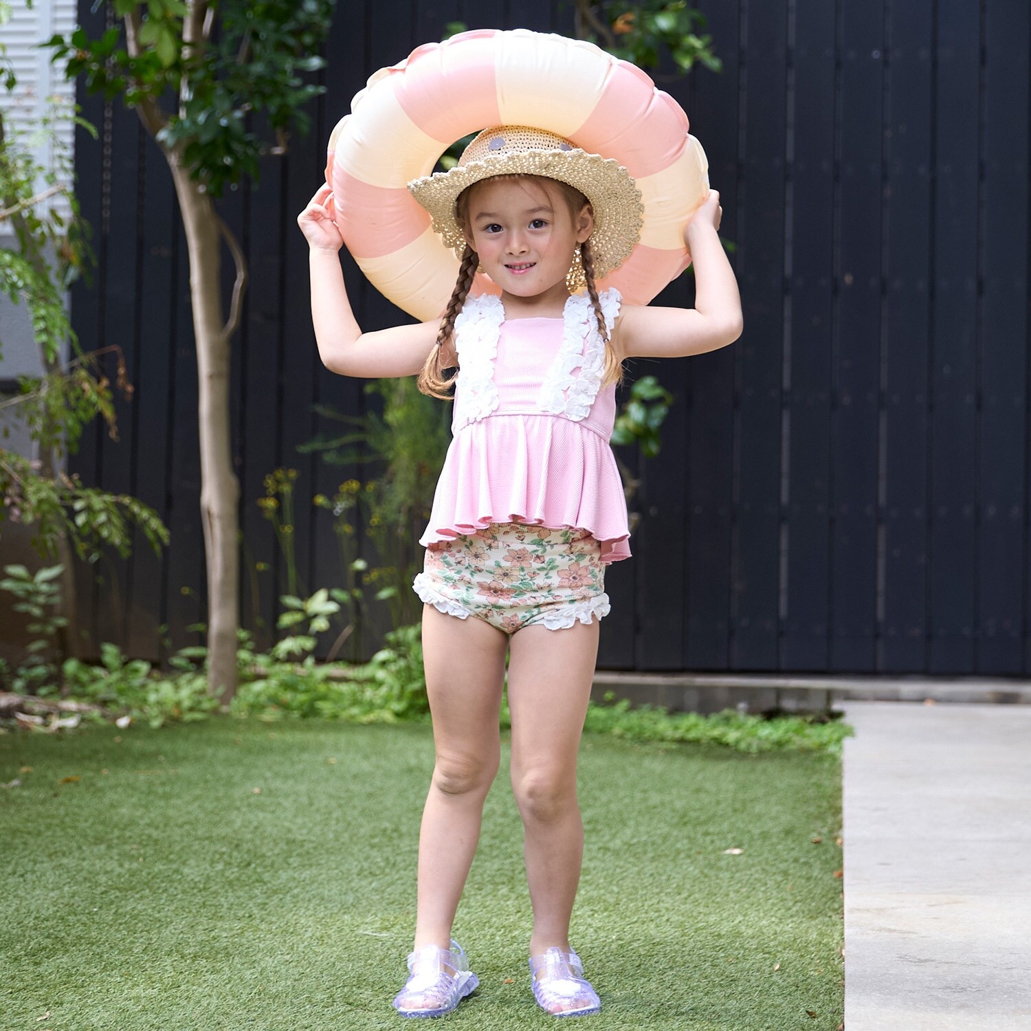 【SWIM】肩フリルタンキニ