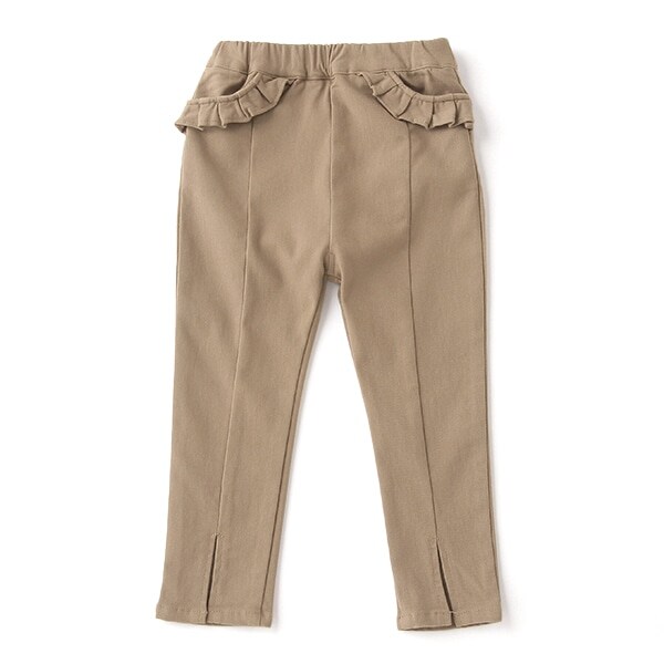 裏起毛 タックフリルパンツ