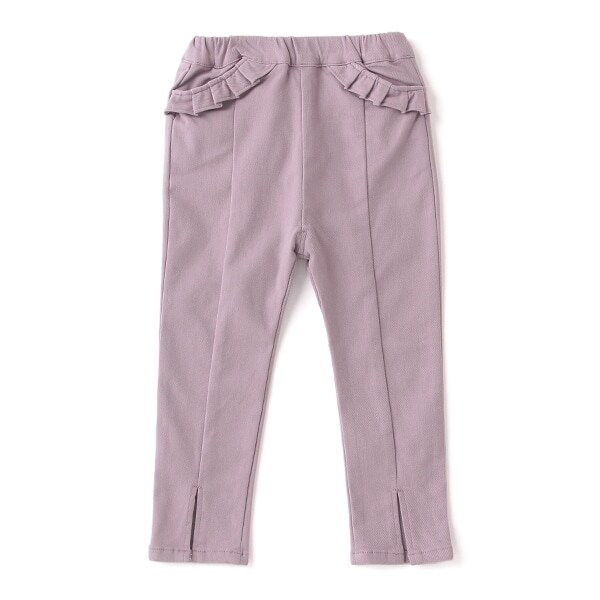 裏起毛 タックフリルパンツ