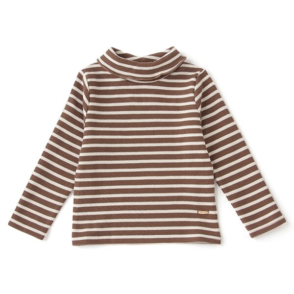 オーガニックコットン 裏起毛 タートルネックTシャツ