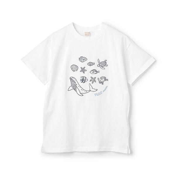 【WEB限定】【接触冷感】海刺しゅう半袖Tシャツ(ジュニア)