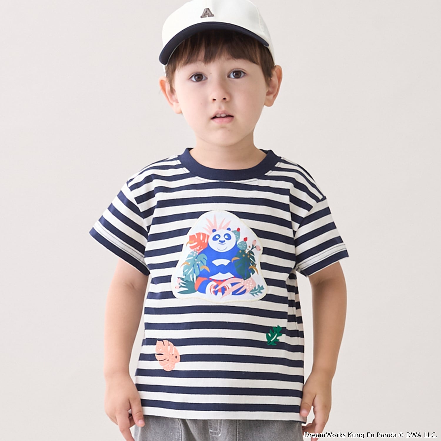 【WEB別注】【カンフーパンダ】ボーダー半袖Tシャツ