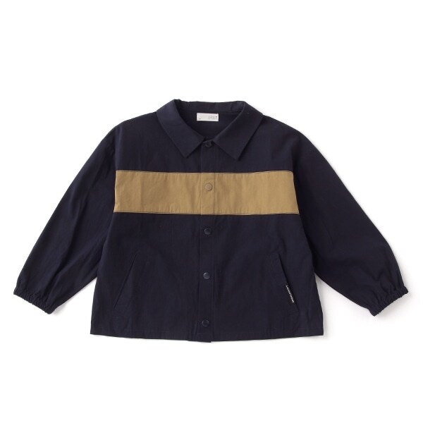 配色切り替えバックプリントコーチジャケット