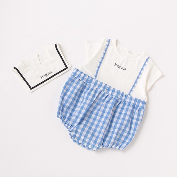 カバーオール&スタイセット(チェック)