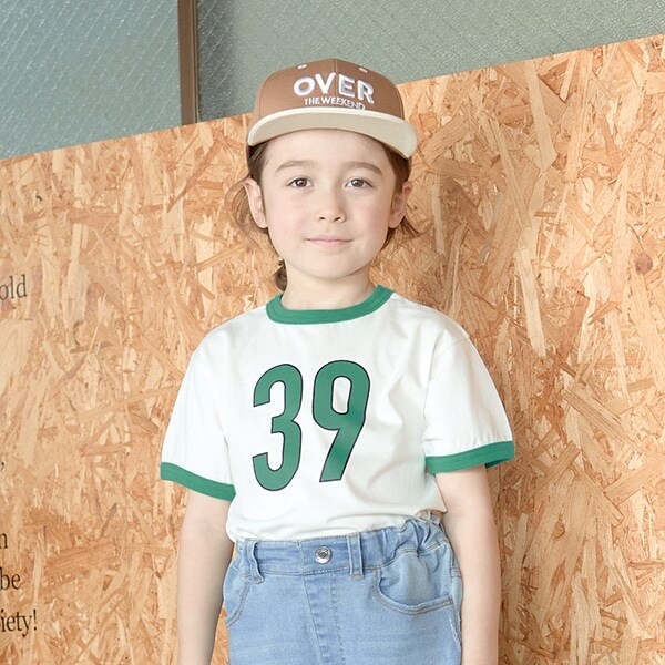 【型崩れしないやわらかコットン】ナンバリングリンガーTシャツ