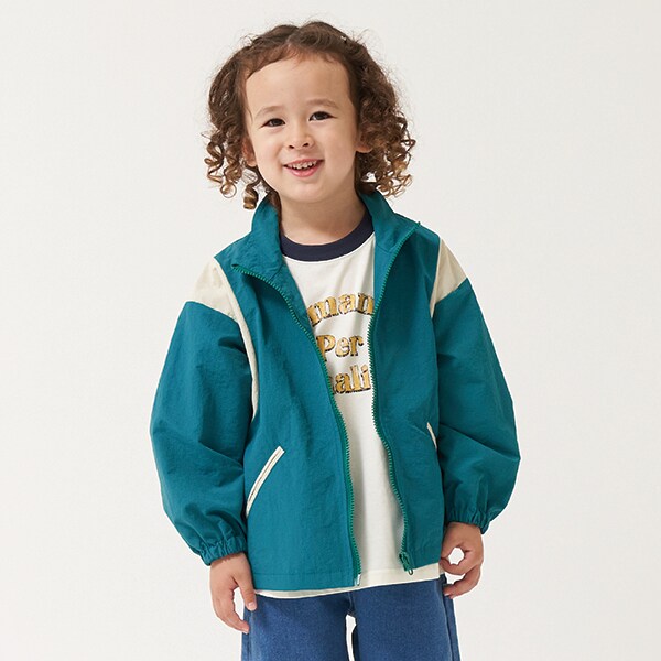 【撥水加工】ビッグシルエット配色ウィンドブレーカー