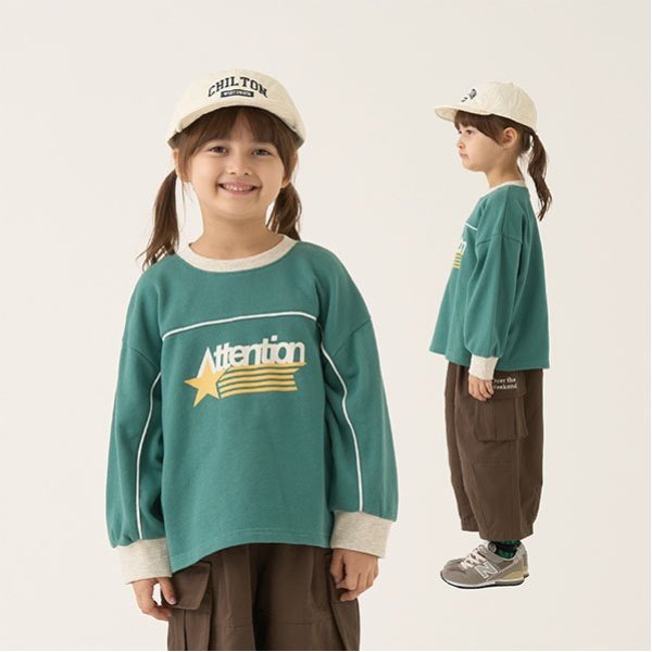 【毛玉バイバイ裏毛】パイピングバイカラービッグスウェット